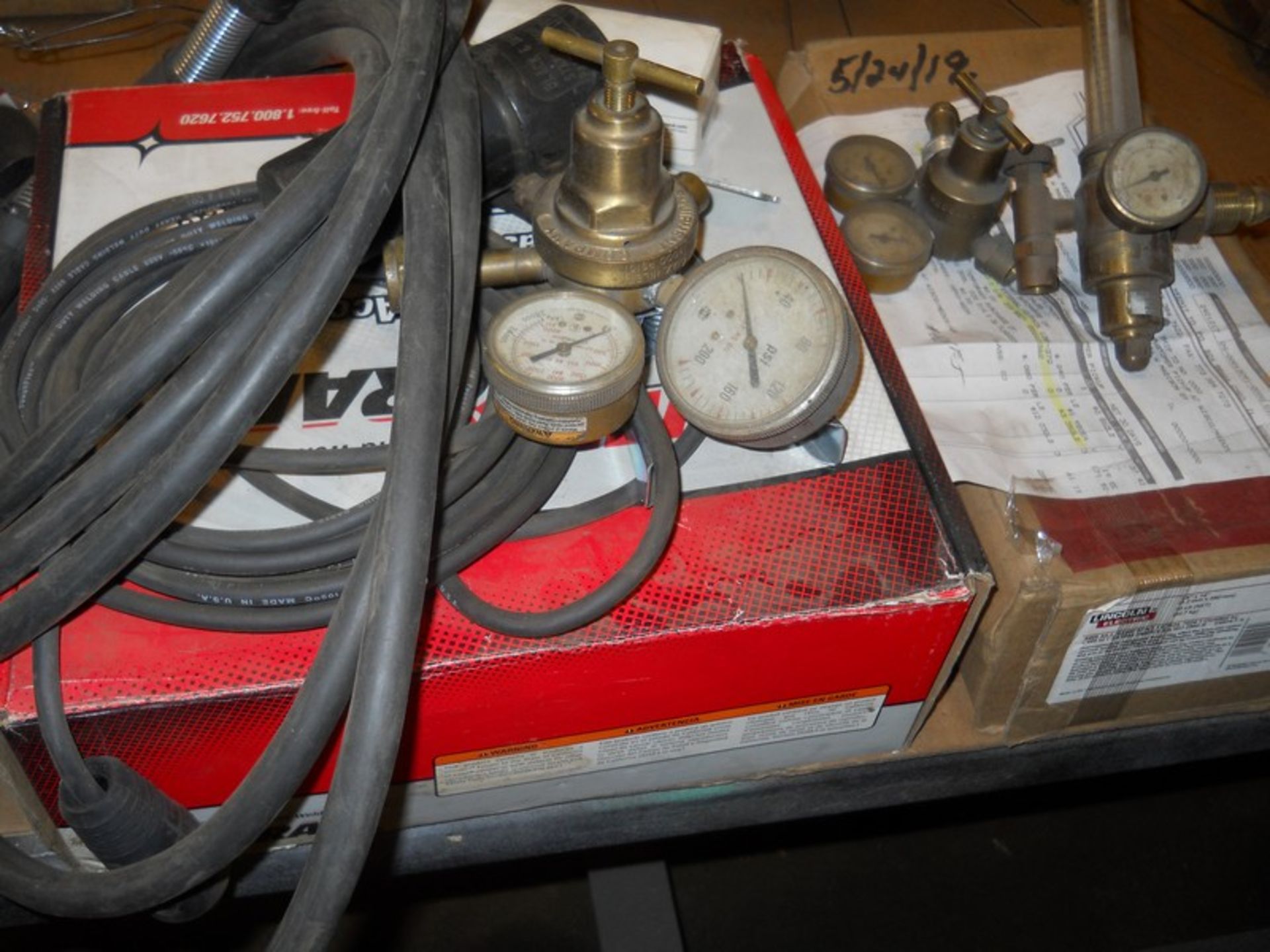 Lot - Welding Cables, Gages, Mini Acetylene Torch - Image 3 of 4