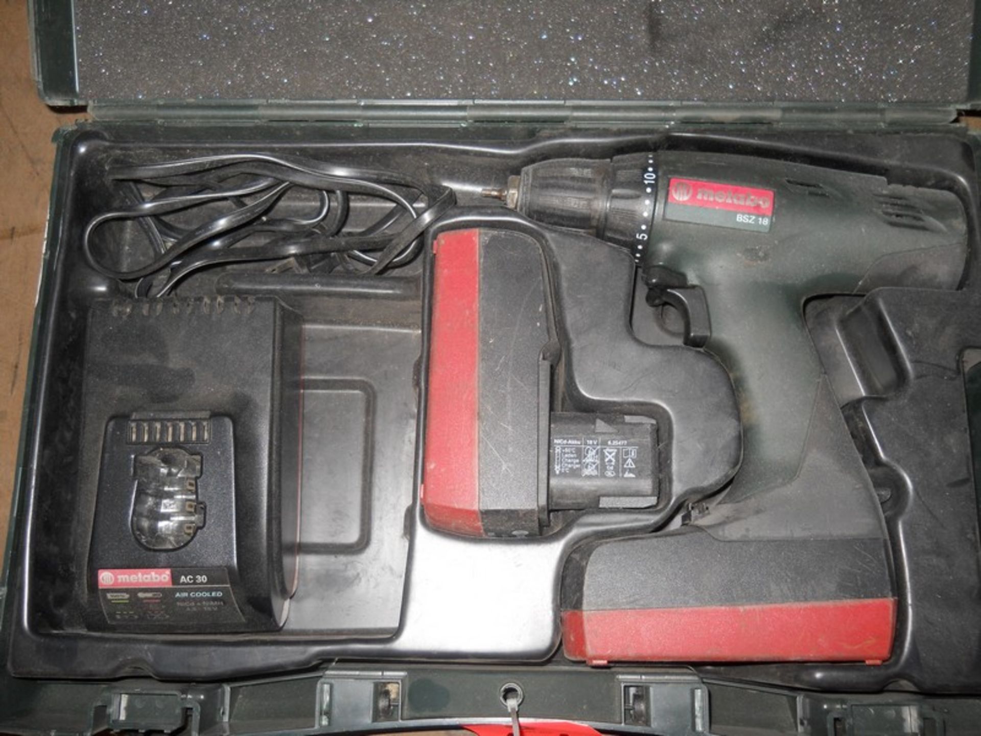 Metabo Battery Powered Electric Drill; with Charger, Battery & Power Cord, in Plastic Carry Case - Image 2 of 3