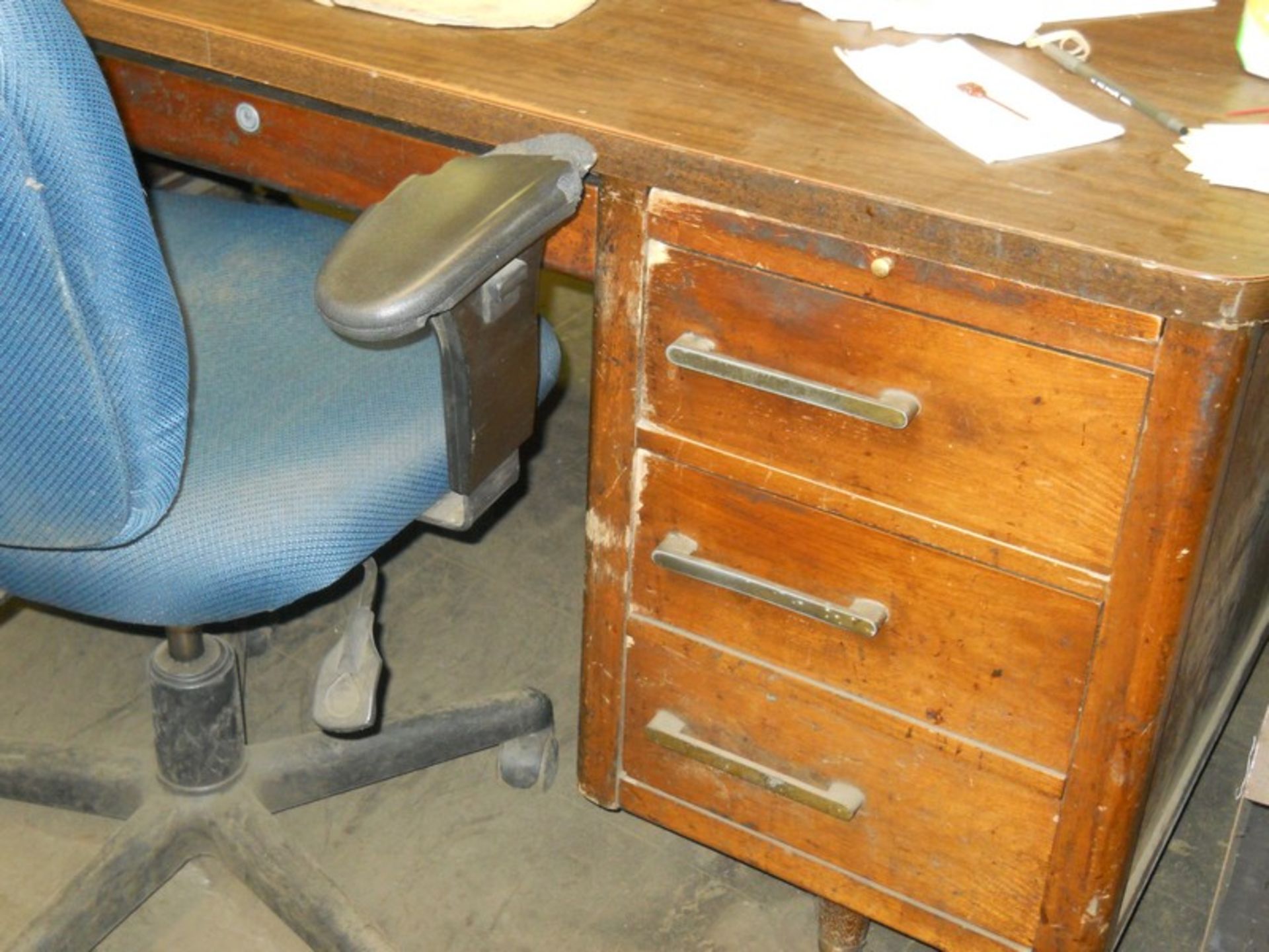 Lot - (2) Wooden Desks (No Electronics Included) - Image 3 of 4