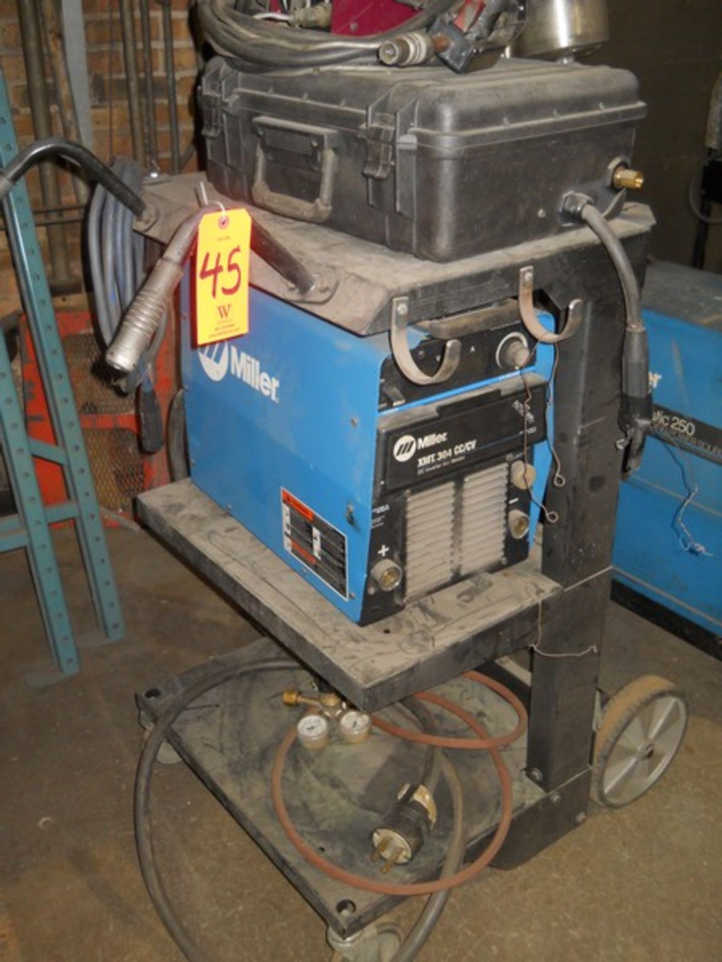 Miller XMT 304 CC/CV DC Inverter Arc Welder, S/N: LE421390; with Auto-Link, on Cart; Also - Image 2 of 12