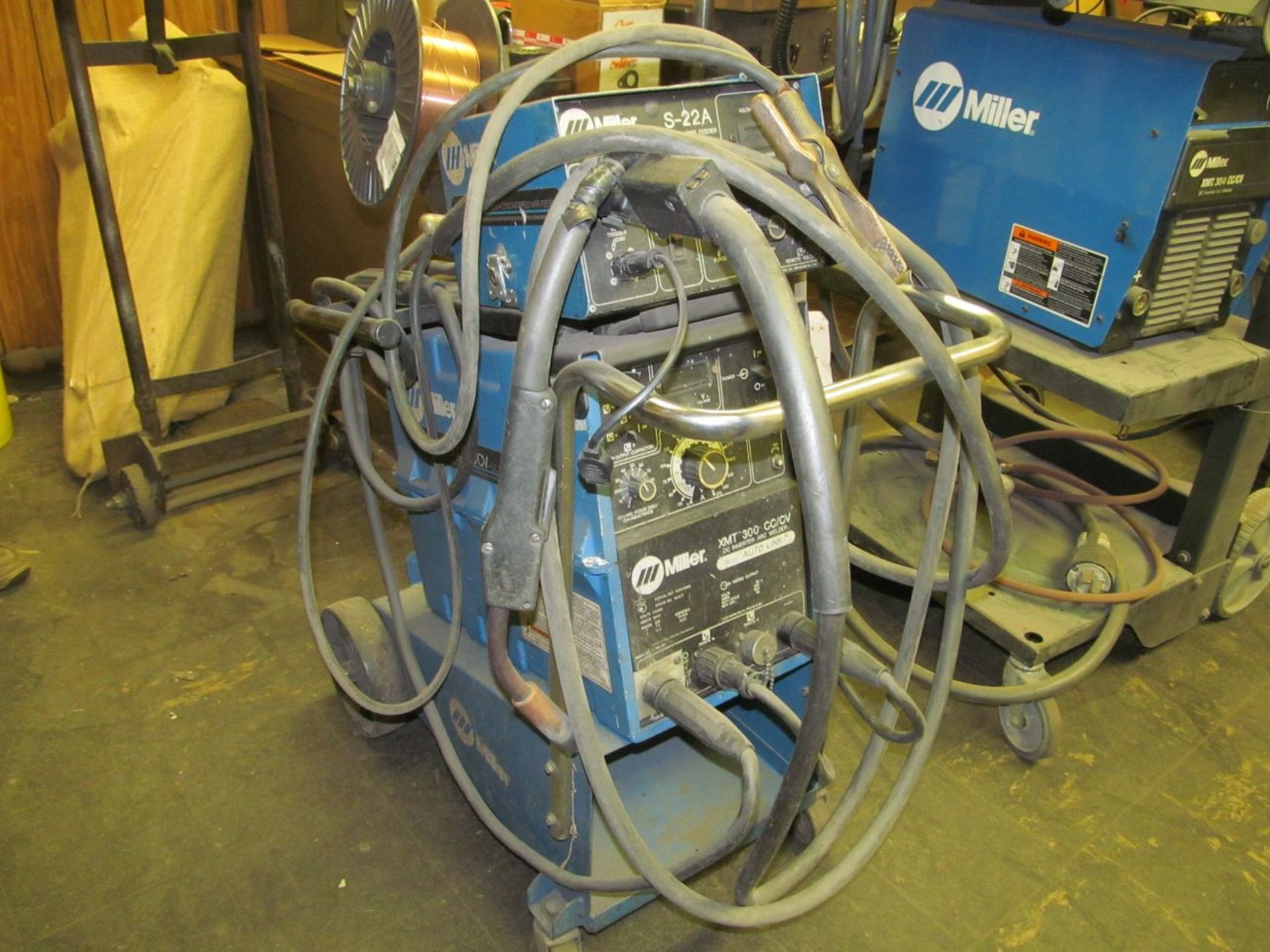 Miller XMT 300 CC/CV DC Inverter Arc Welder, S/N: KE614960; with Auto-Link, Miller S-22A Wire - Image 3 of 7