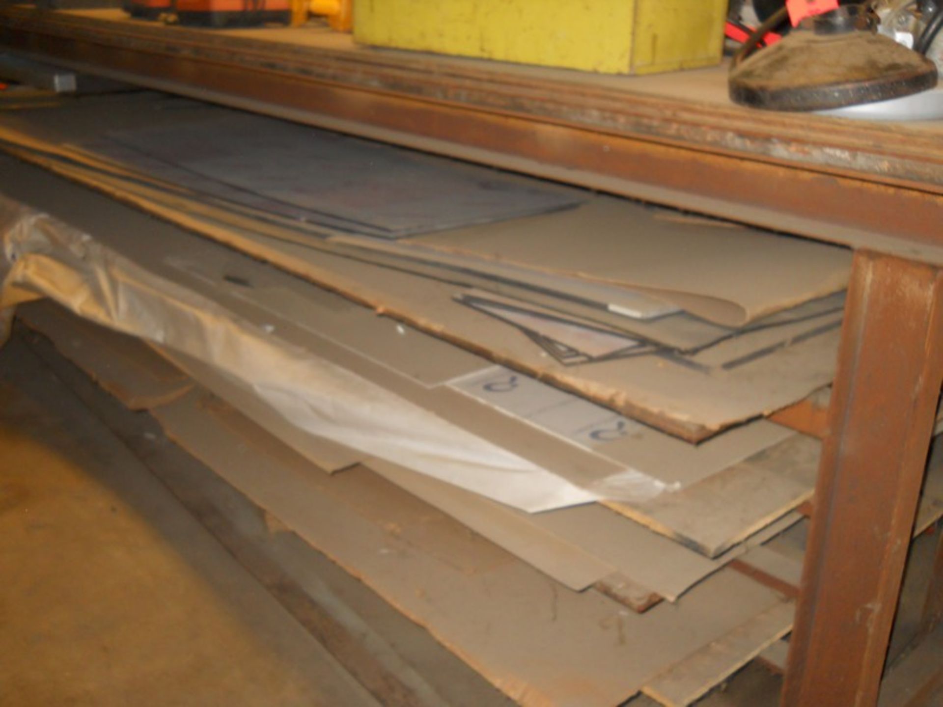 Lot - 12 ft. (approx.) Steel Inventory Table; with Materials - Image 5 of 7