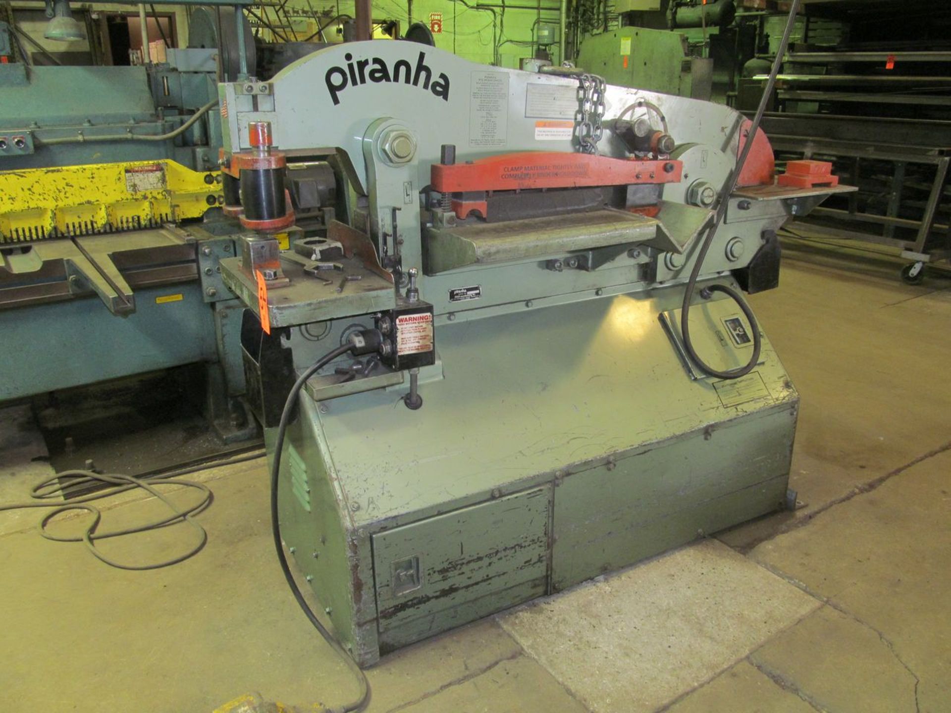 Mega Mfg. Piranha P70 Ironworker, S/N: P70-257; with Working Surface: Platen 12" x 21", Coping 18-