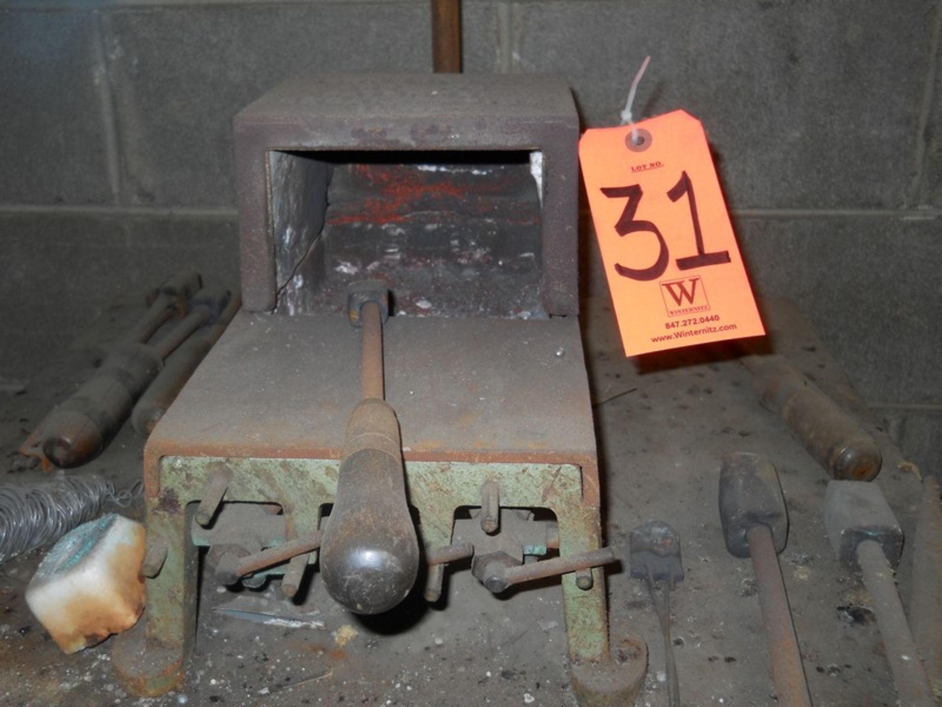 Johnson Gas Fired Forge Oven, Misc Hand Tools - Image 3 of 4