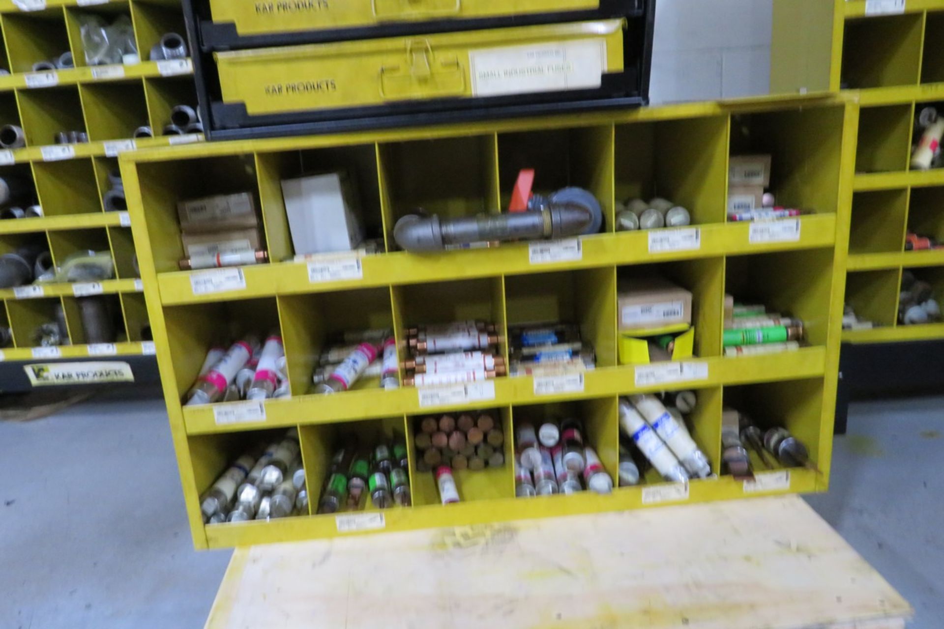 Pallet of Assorted Parts Bins with Contents to Include: Assorted Fuses - Image 2 of 2