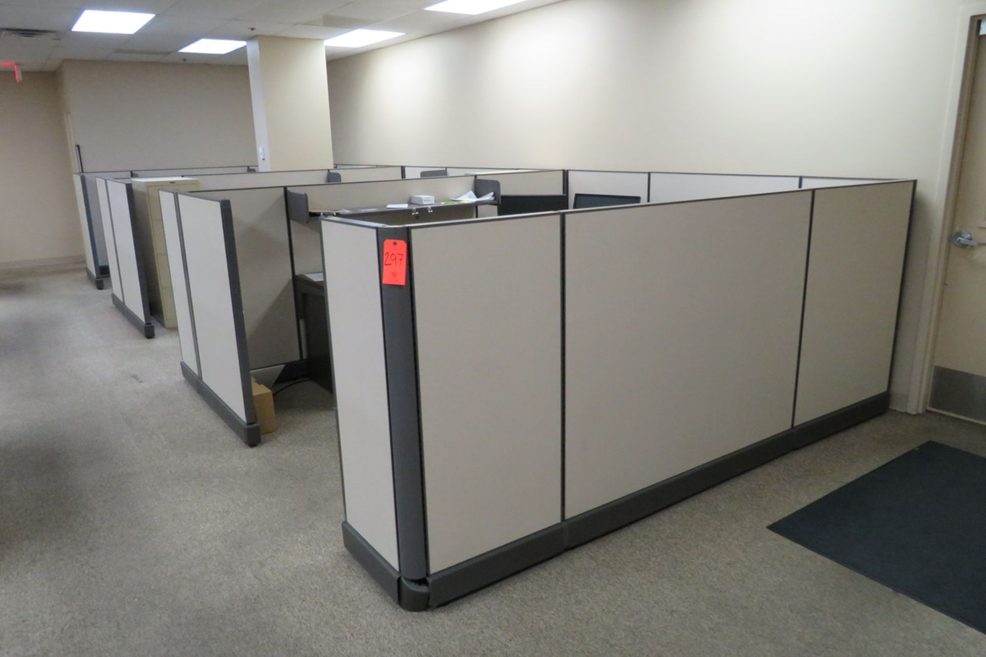 Office Furniture to Include: Approximately (17) Sections of Cubicles, (17) L-Shaped Desks, (9) - Image 2 of 12