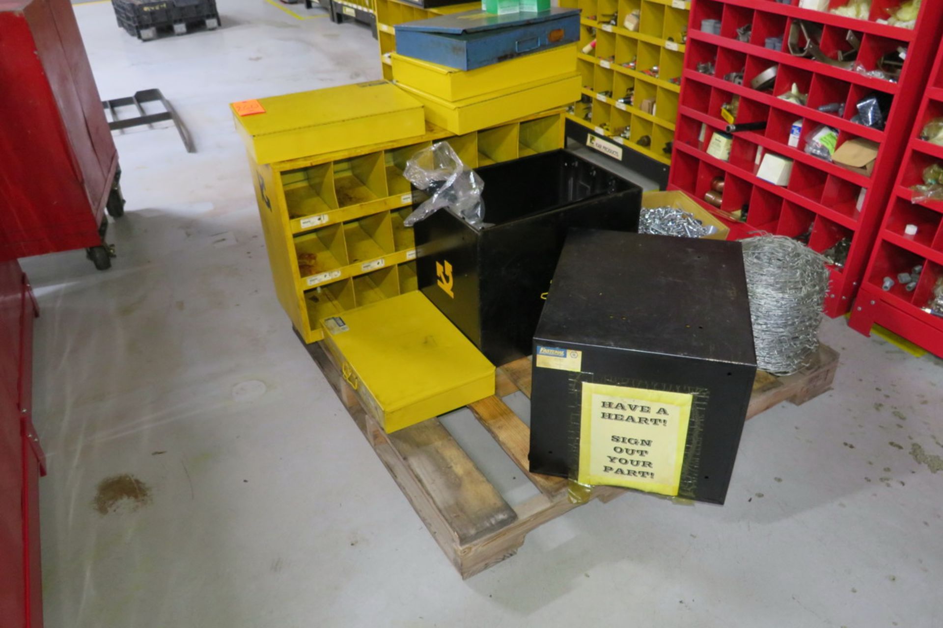 Pallet of Assorted Parts Bins