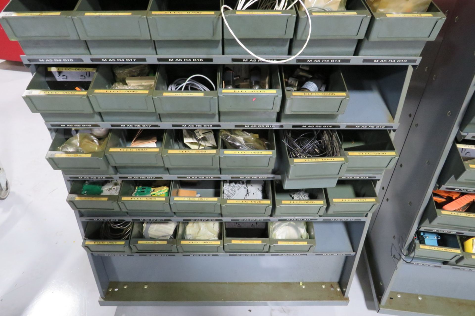 Lot - Assorted Mobile Parts Bins with Contents to Include: Assorted Wiring, Circuit Boards, - Image 4 of 11