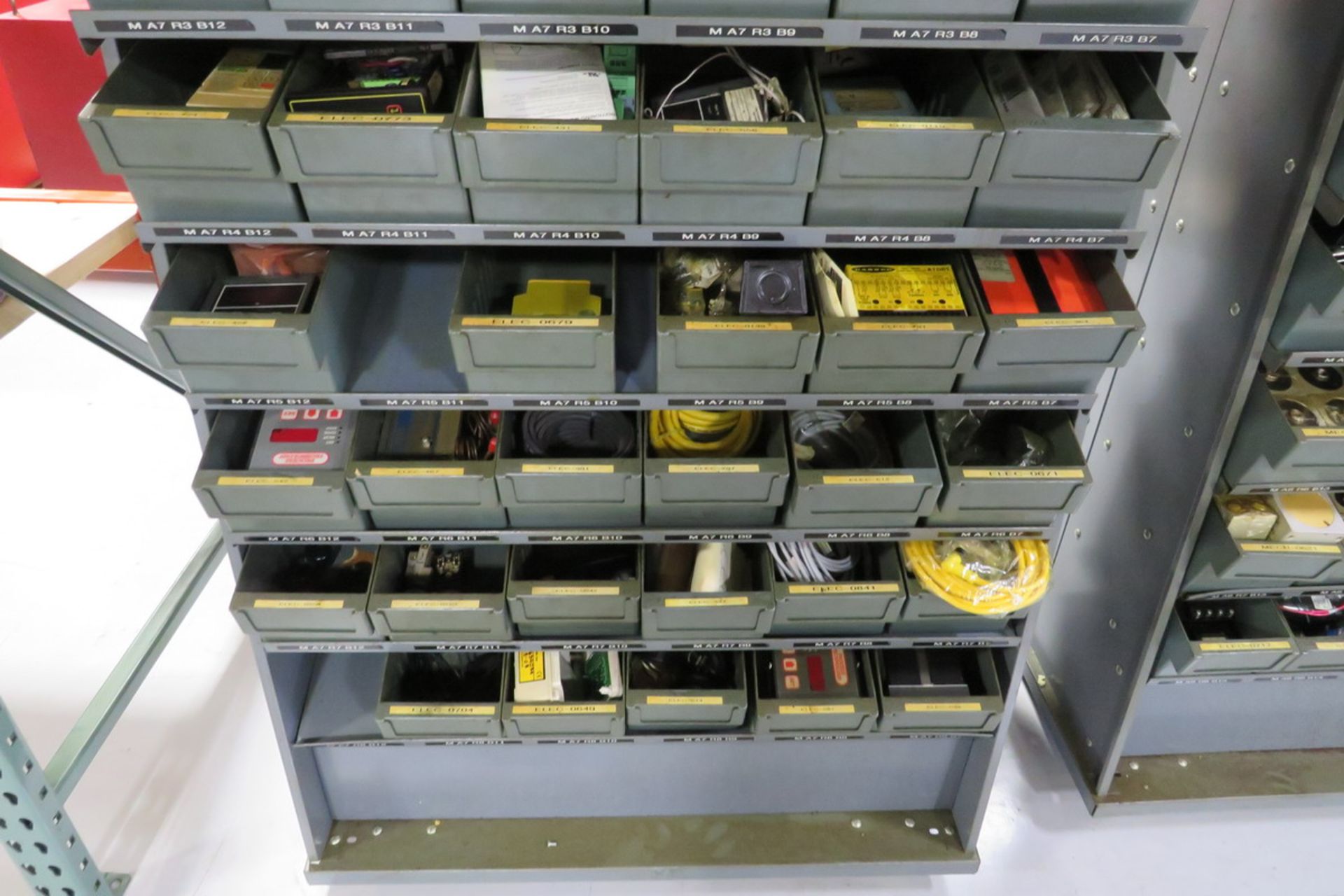 Lot - Assorted Mobile Parts Bins with Contents to Include: Assorted Wiring, Circuit Boards, - Image 9 of 11