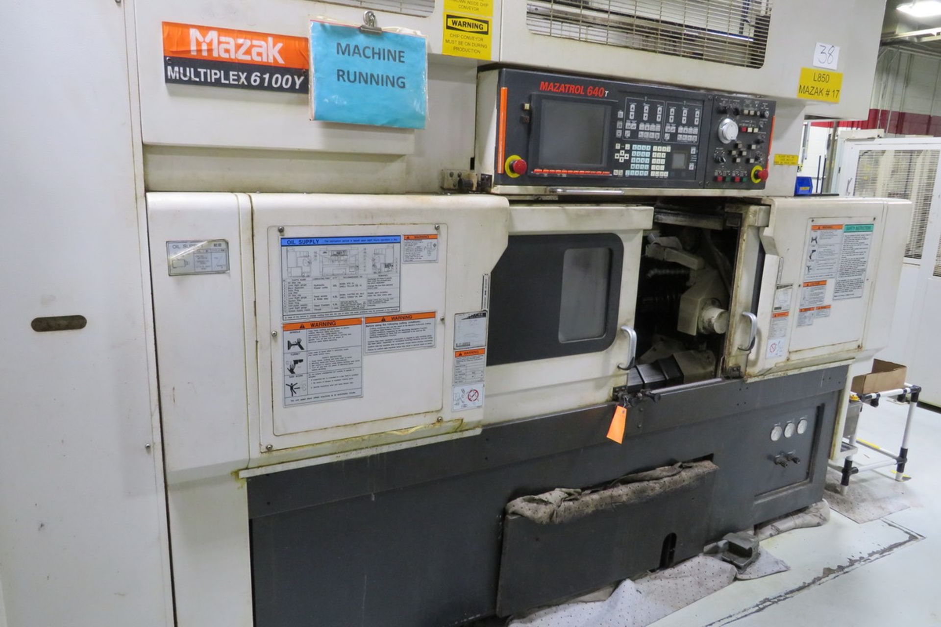 Mazak Model Multiplex 6100Y (S/N: 213814) (2008), Multi-Axis Dual Spindle Turning Center, 6,000 RPM, - Image 10 of 17