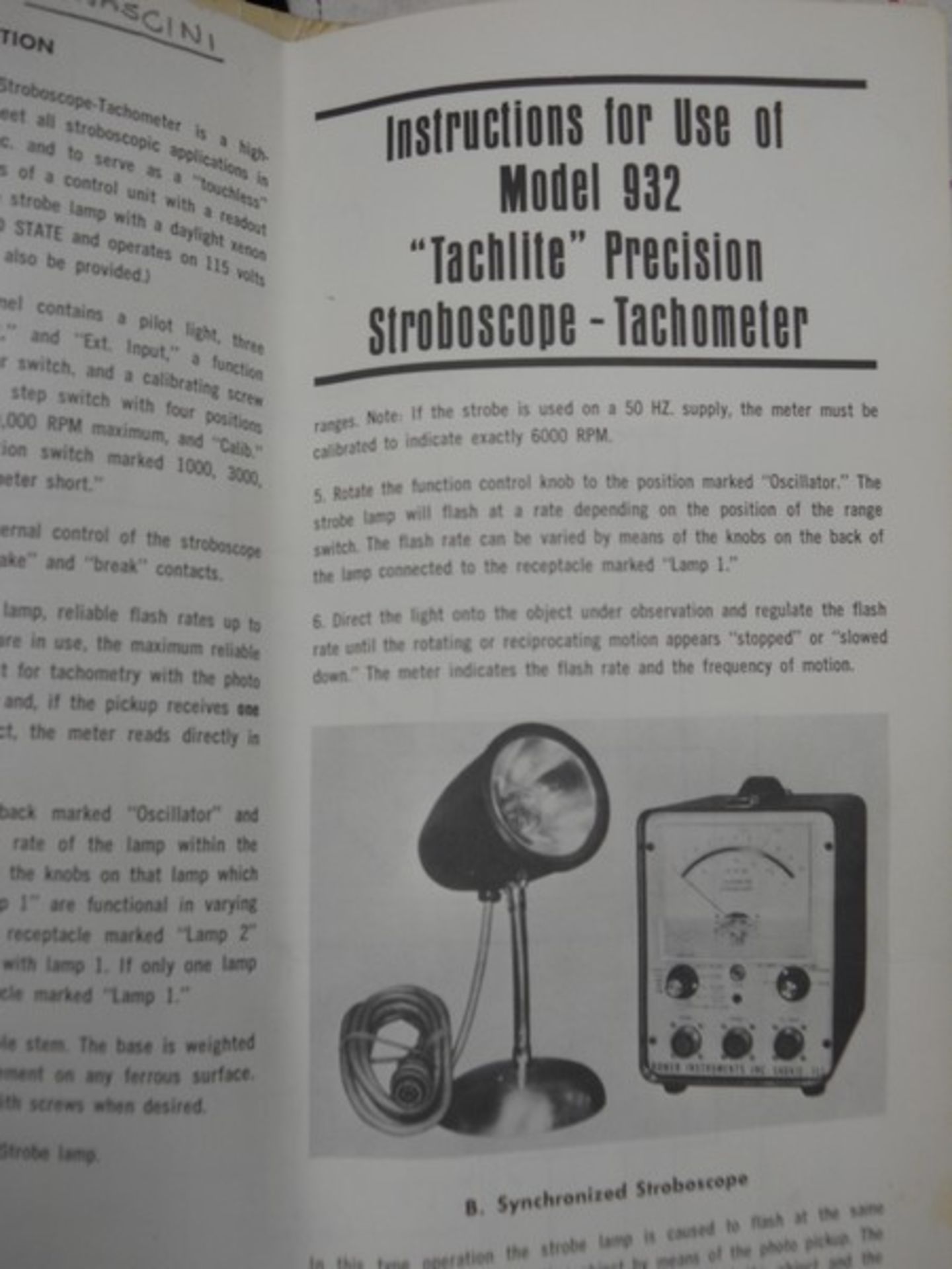 Power Instruments Model 932 Tachlite Precision Stroboscope/Tachometer - Image 4 of 4