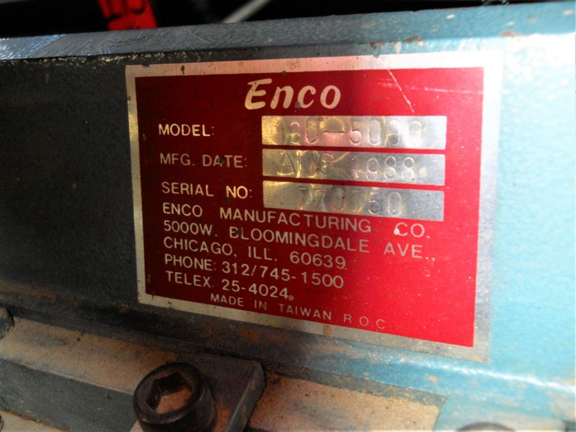 Enco 36 in. Model 130-5000 Finger Brake, S/N: 770750 - Image 4 of 4