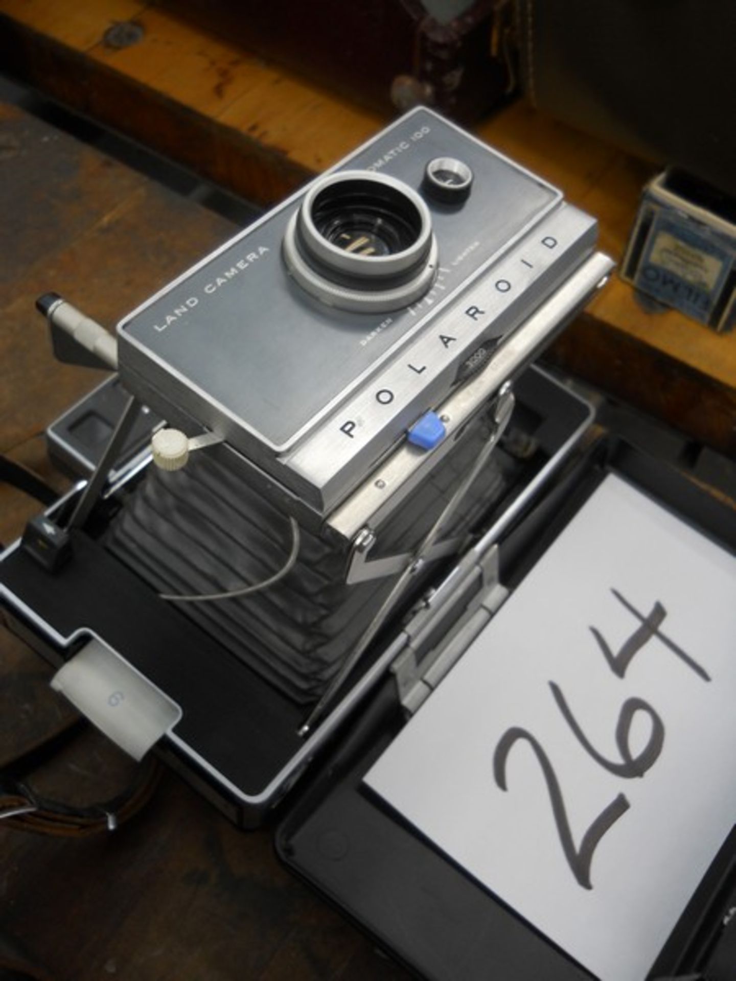 Polaroid Automatic 100 Land Camera. With Auxiliary Flash Unit, Carrying Case - Image 3 of 9