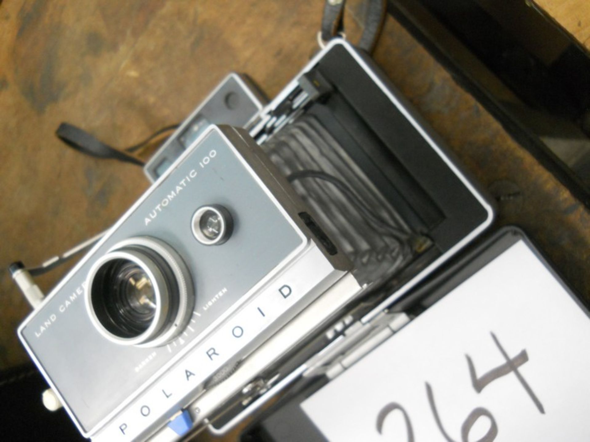 Polaroid Automatic 100 Land Camera. With Auxiliary Flash Unit, Carrying Case - Image 4 of 9