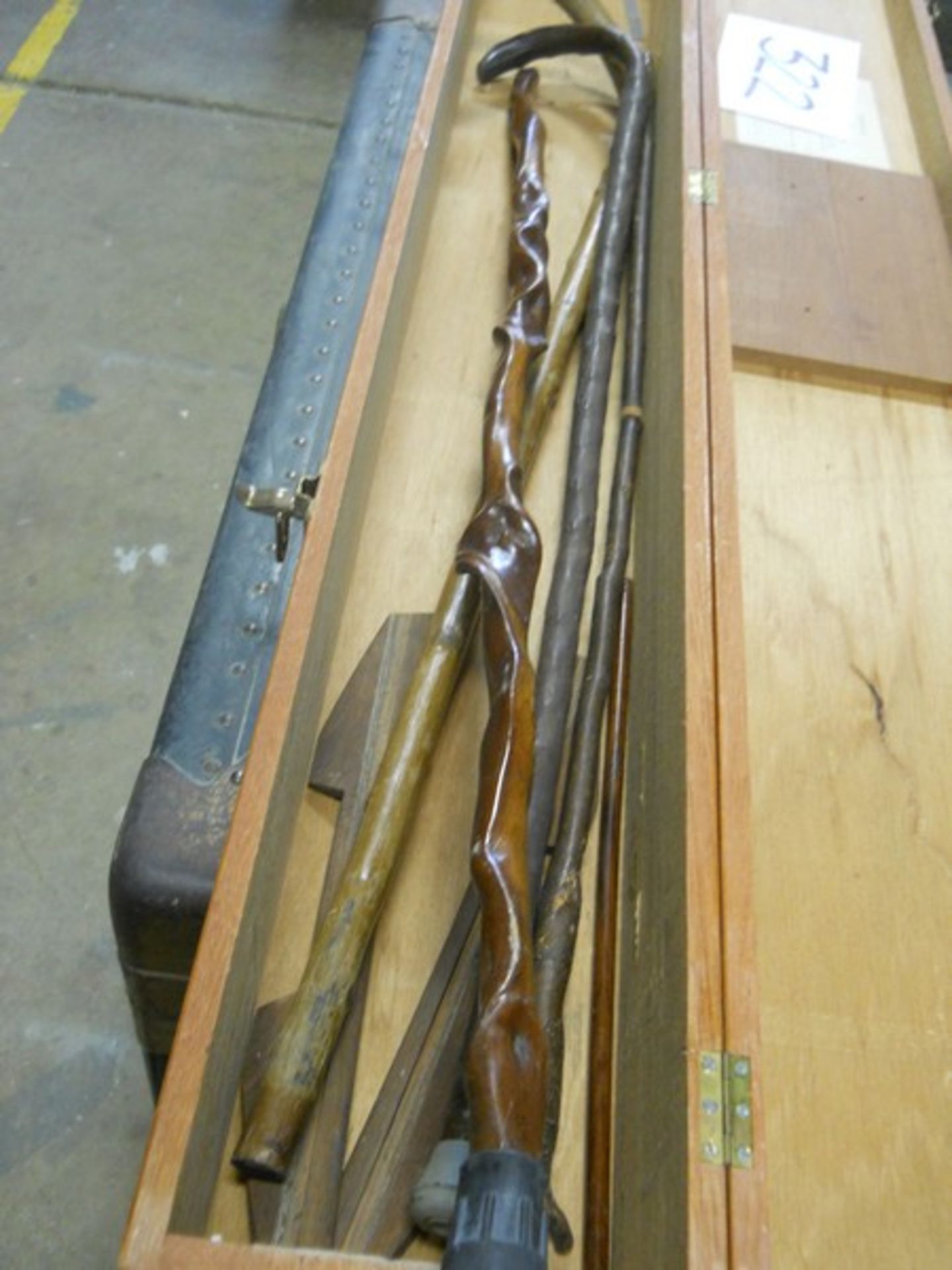 Lot - Vintage Box with Canes - Image 2 of 2