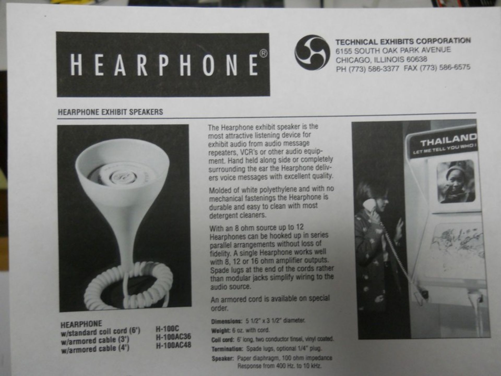 Lot - Intellectual Property for "Hearphone", the Audio Component for Making Exhibits Talk. to - Image 2 of 10
