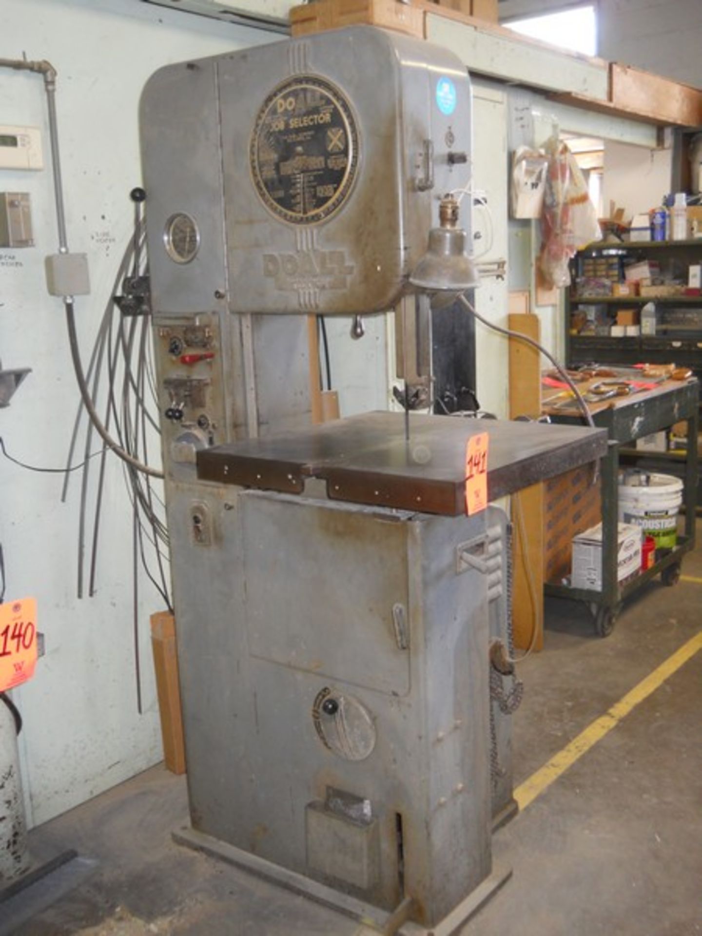 DoAll 16 in. Model M-L Vertical Band Saw, S/N: 5317881; with Blade Welder & Grinder; 120" File &