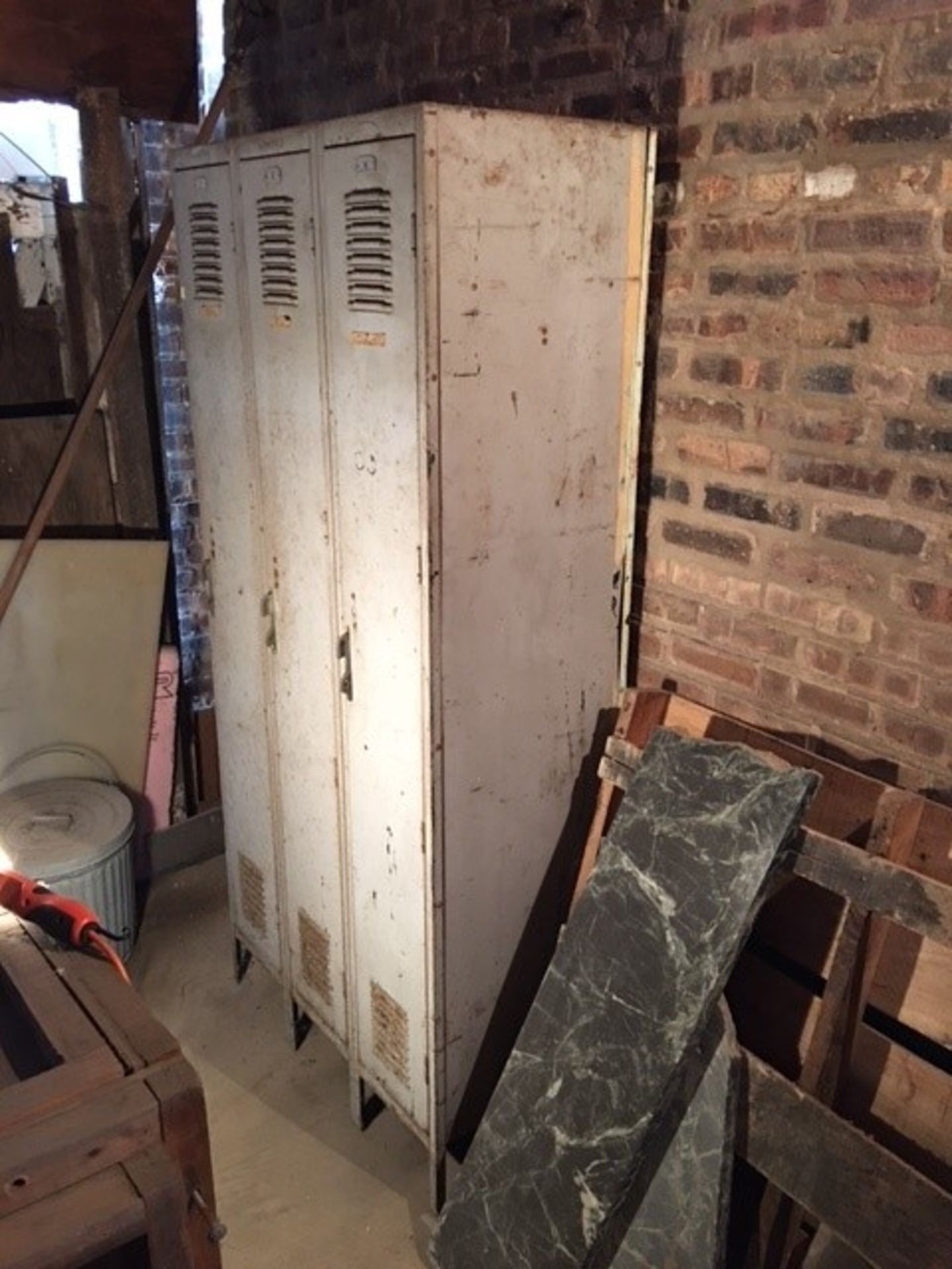 3-Locker Steel Cabinet, 36 in. Wide x 18 in. Deep x 78 in. High