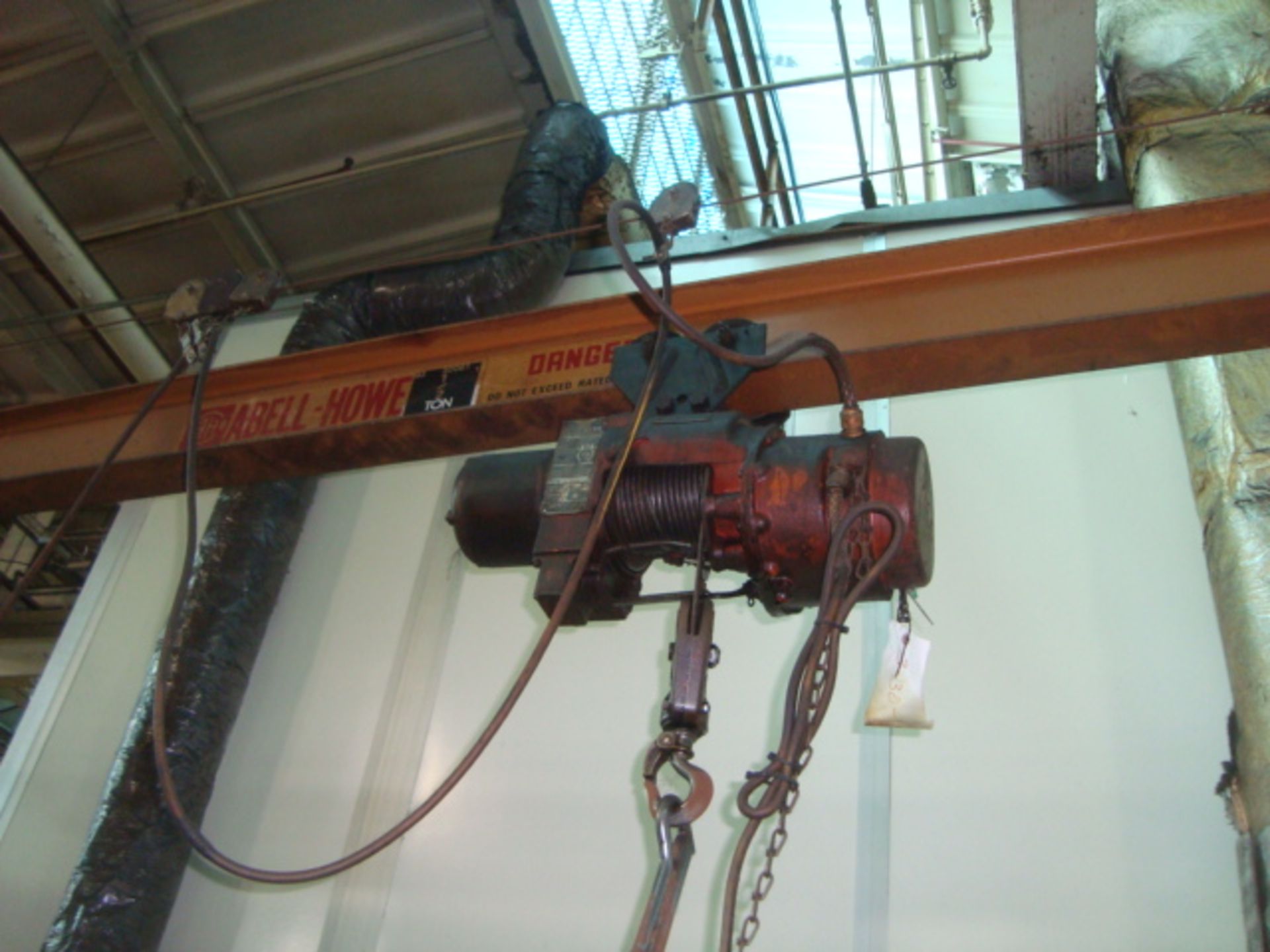 Abell- Howe 1/2-Ton Capacity Jib Crane With Yale 1/2-Ton Cable Hoist, Approx. 12' Span Reach With - Image 2 of 5