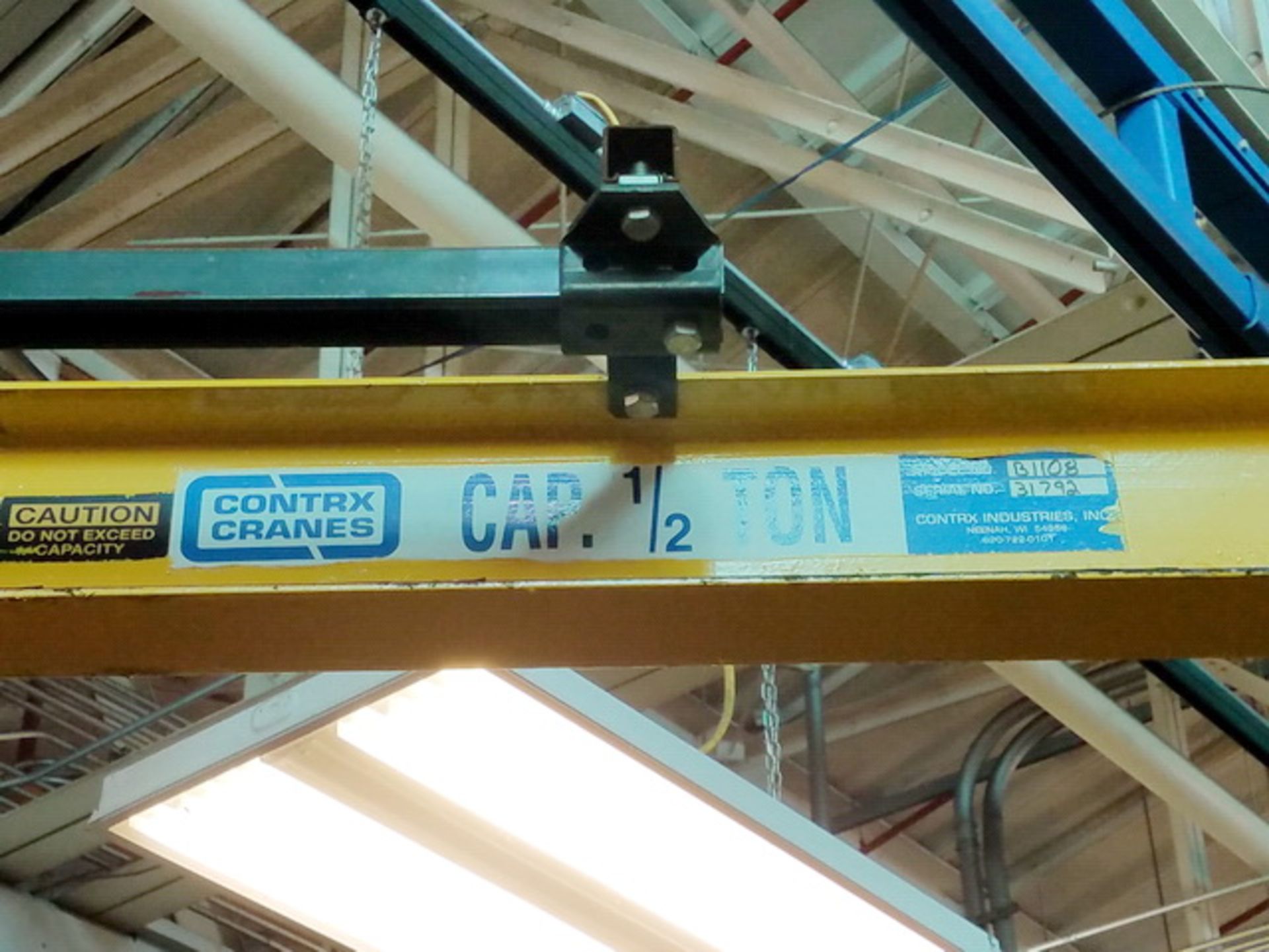 Contrx B1108 1/2-Ton Swinging Jib Crane, free standing, hoist not included. S/N 31792. (Welding ( - Image 2 of 2