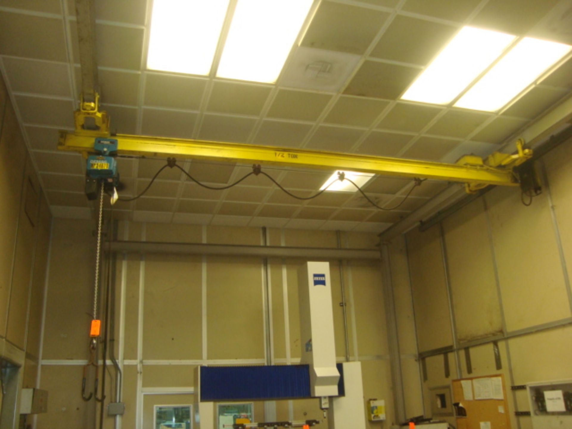 Approx. 16' ft. 1/2-Ton Capacity Bridge Crane With DeMag 1/2-Ton Capacity Electric Chain Hoist. (CMM