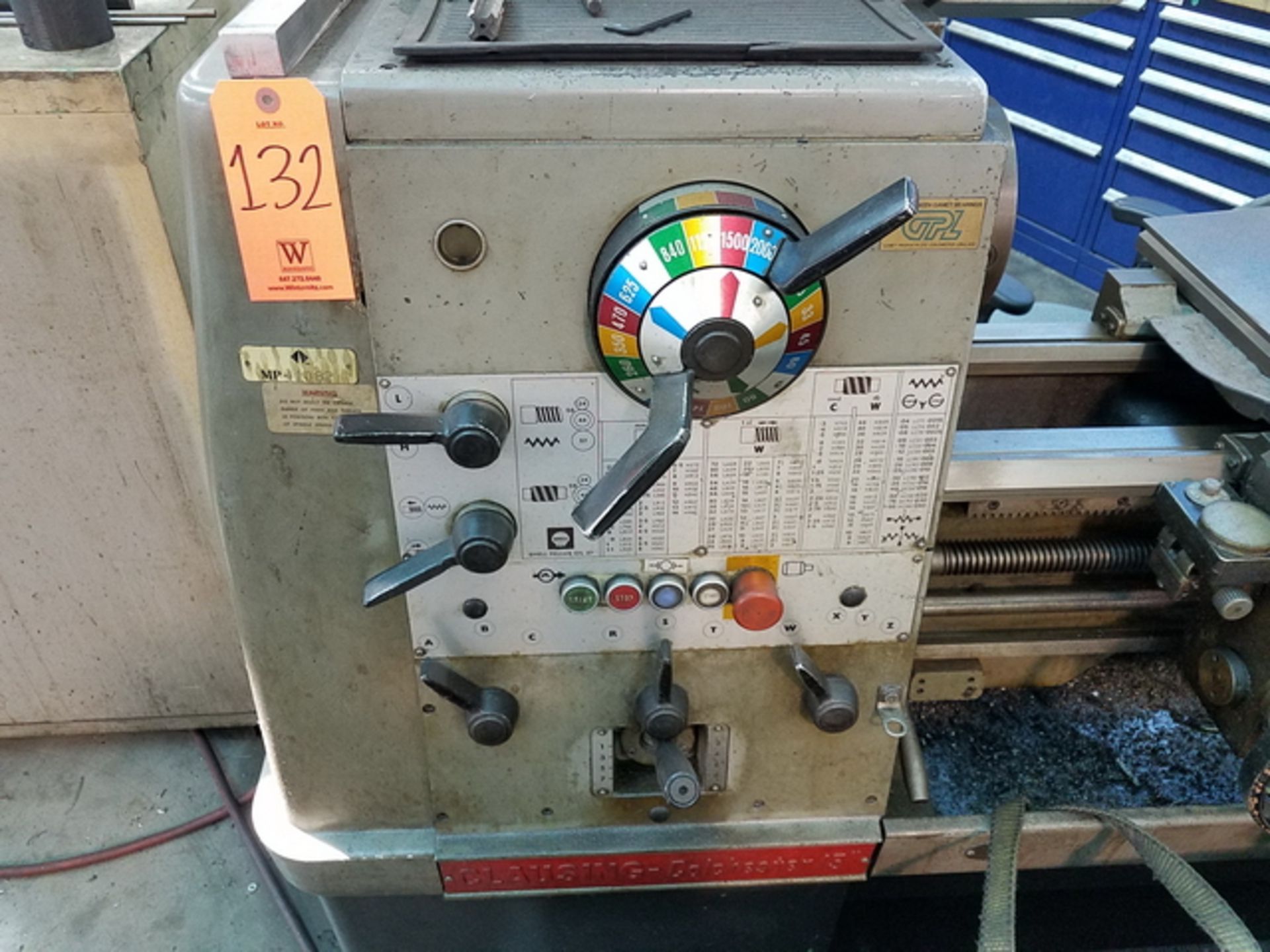 Clausing Colchester Geared Head Lathe, spindle speeds 25-2000 rpm, tailstock, Acu-Rite DRO, cross - Image 5 of 6