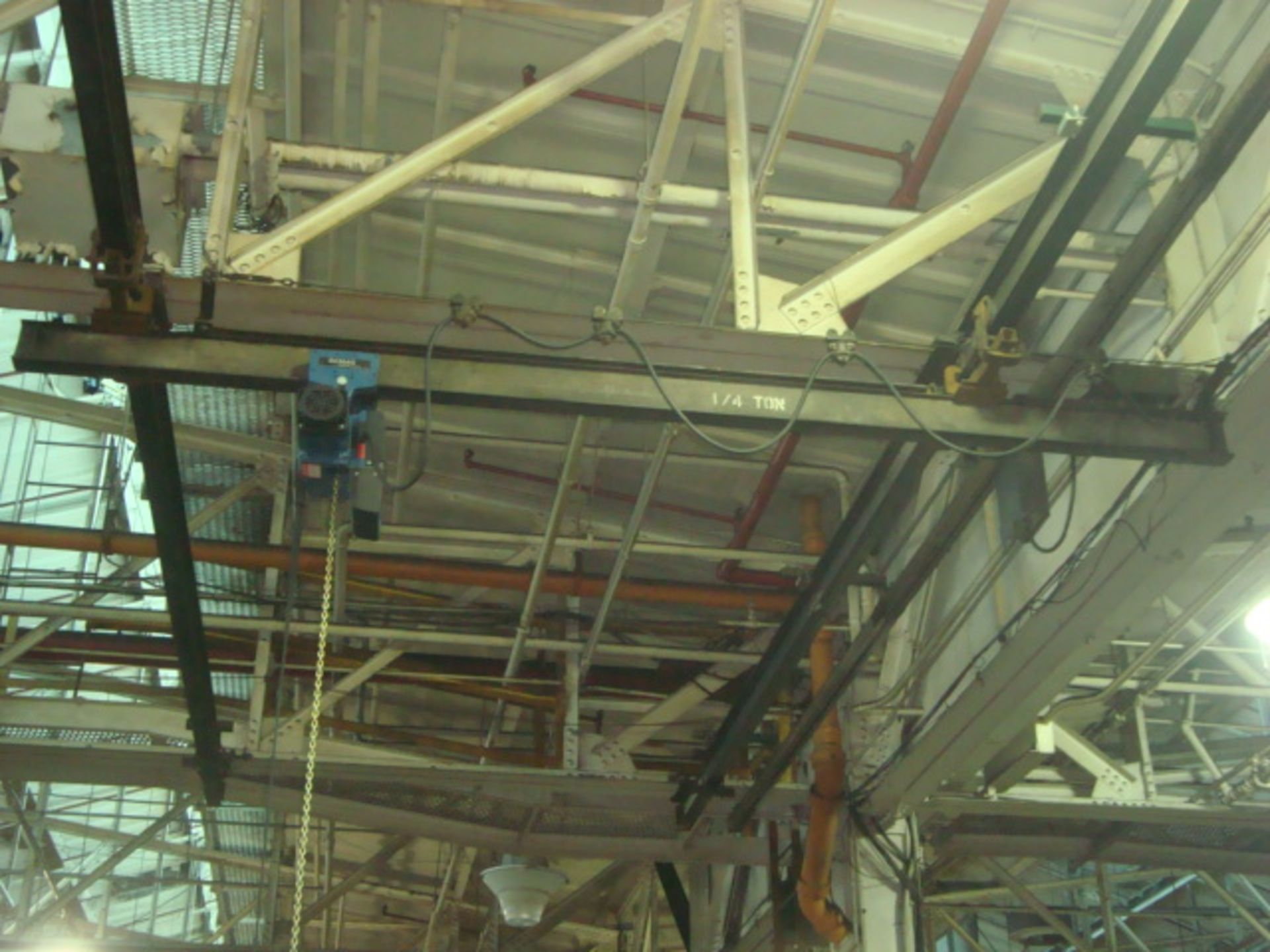 Approx. 12' ft. 1/4 Ton Capacity Bridge Crane With DeMag 1/4-Ton Capacity Electric Chain Hoist (