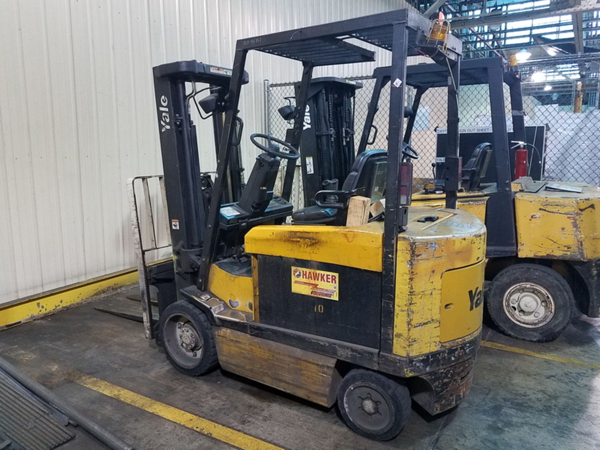 Yale Model ERC060ZGN36TF084 6,000 lb. Capacity Electric Forklift With Sideshift, 126" Height Lift