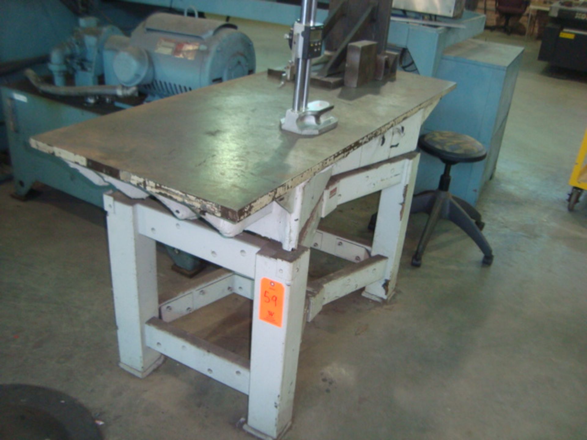 Precision Steel Surface Table, 5' ft. x 2' ft. x 1" in. Thickness x 33.5" in. Tall. Contents On - Image 2 of 4