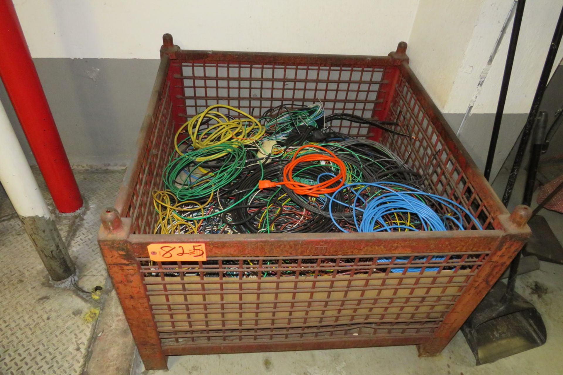Metal Bin with Assorted Used Wire (Basement, CY 51, Parts Crib)