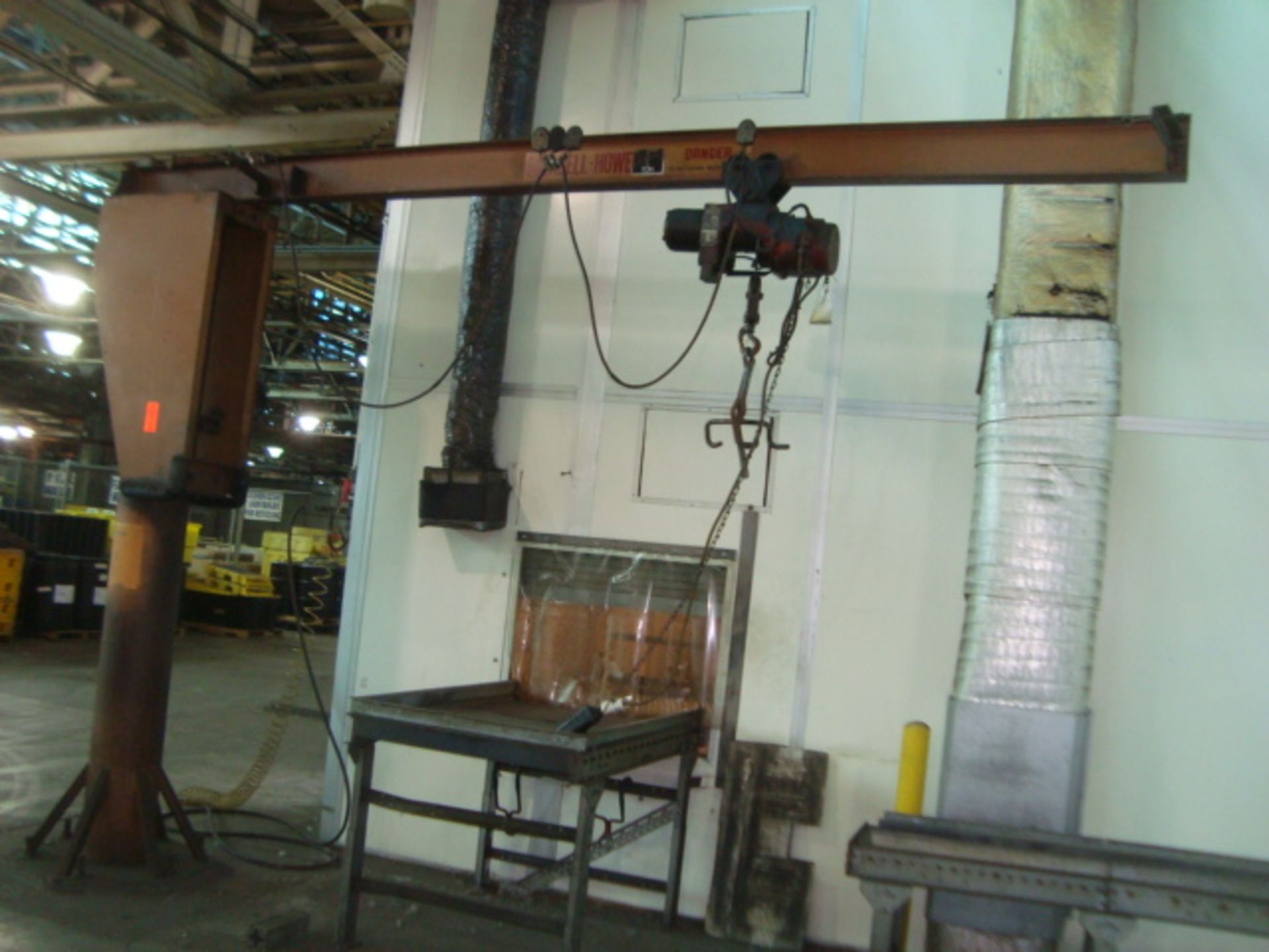 Abell- Howe 1/2-Ton Capacity Jib Crane With Yale 1/2-Ton Cable Hoist, Approx. 12' Span Reach With - Image 4 of 5