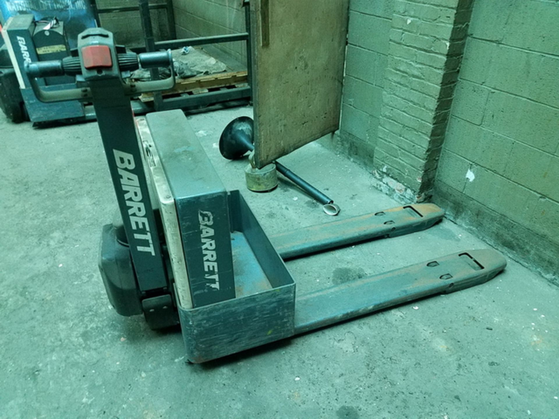 Barrett Model EWP45 4,500 lb. Capacity Electric Pallet Jack. 24V. Sn# C40-13276, Asset# 33990.