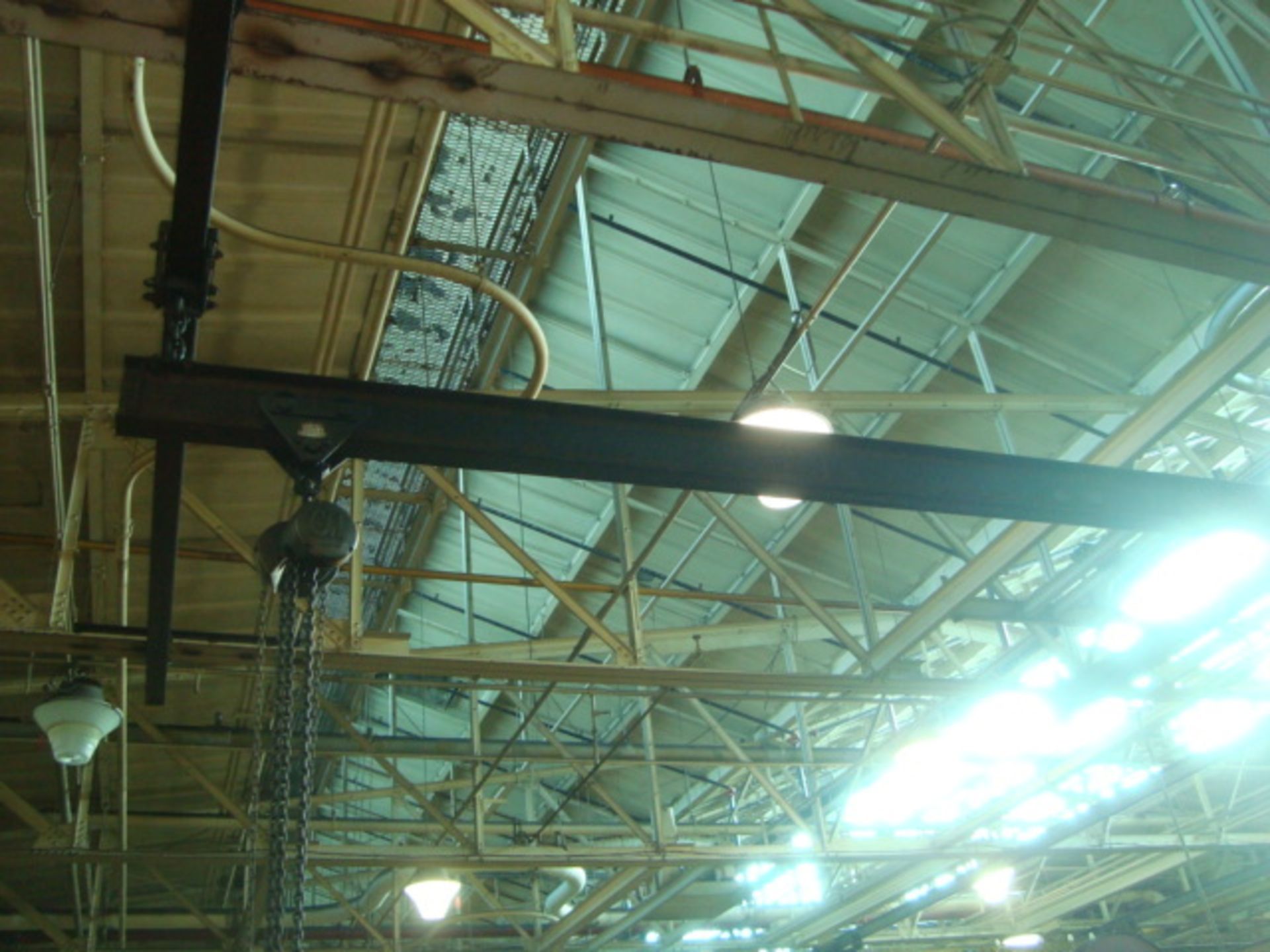 Approx. 21' ft. Span 4-Ton Capacity Bridge Crane With (Qty 2) 2-Ton Capacity Chain Falls Hoists. ( - Image 2 of 6