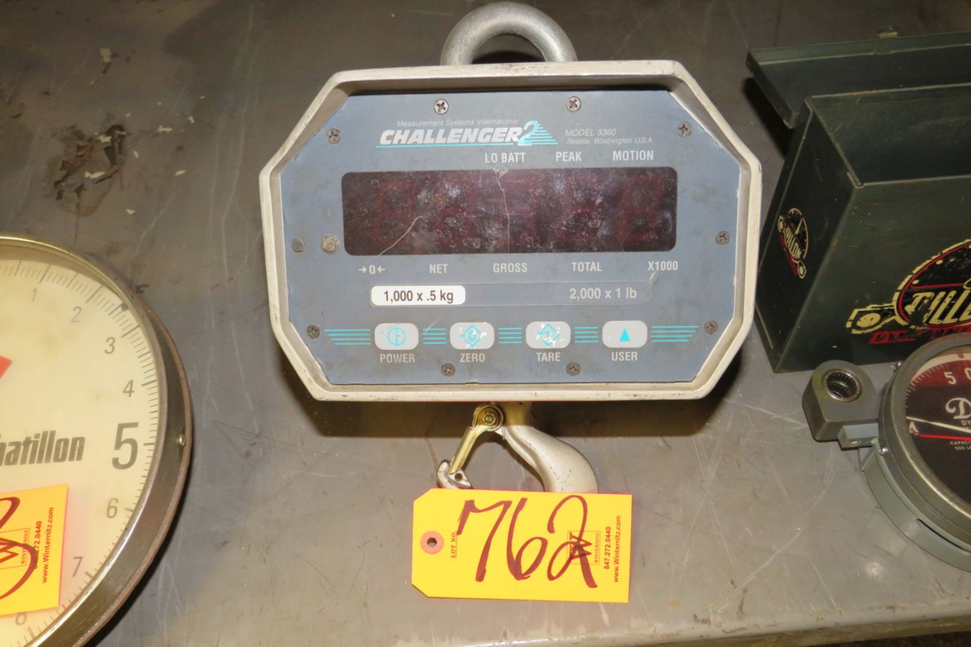 Challenger Mdl. 3360 Digital Pull Scale, 2,000lb Max Capacity (Basement, CY 53, Inspection Laydown)
