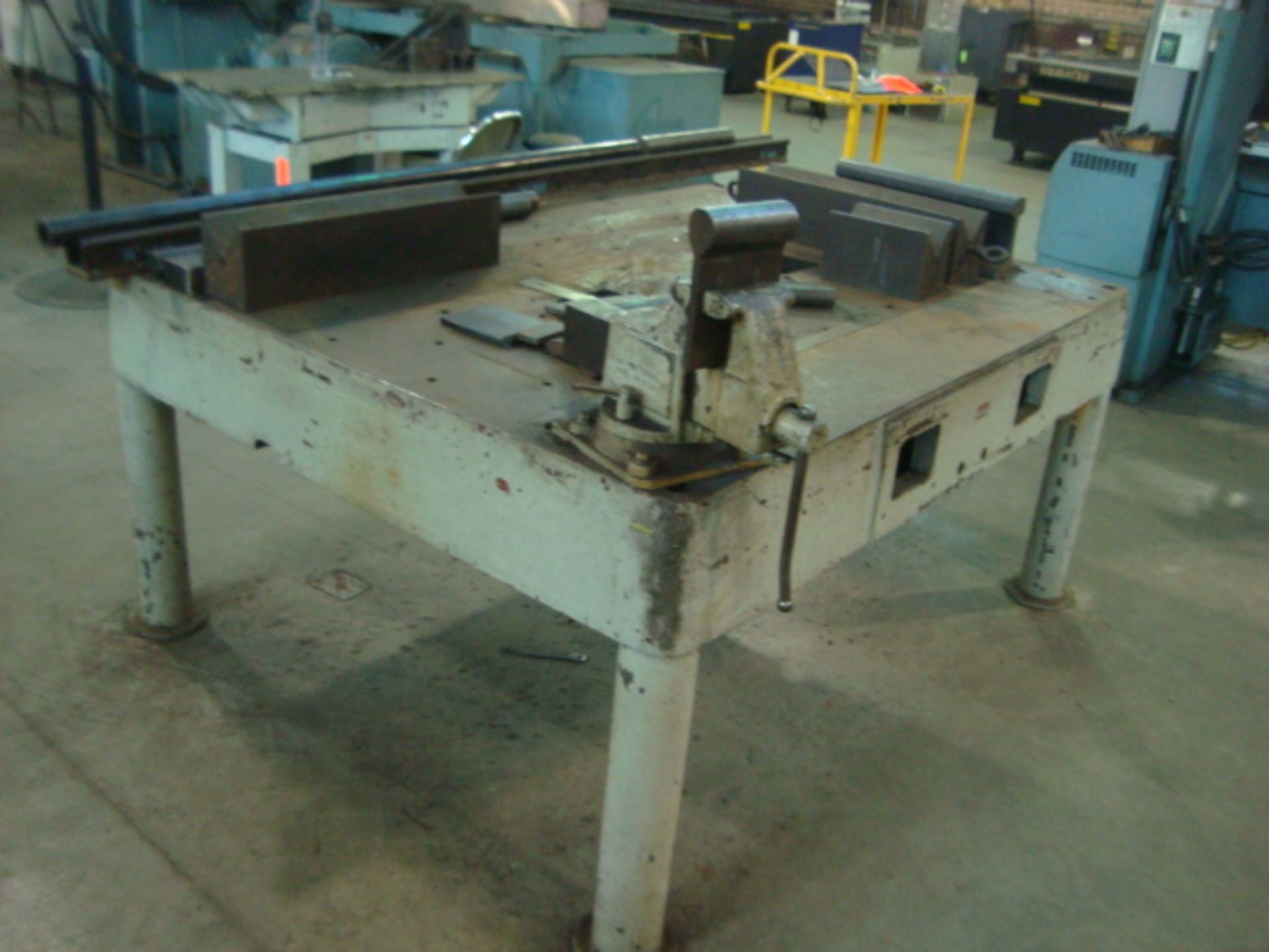 General Electric Heavy Duty Heavy Metals Steel Work Table/Bench With Craftsman Heavy Duty Bench - Image 4 of 5