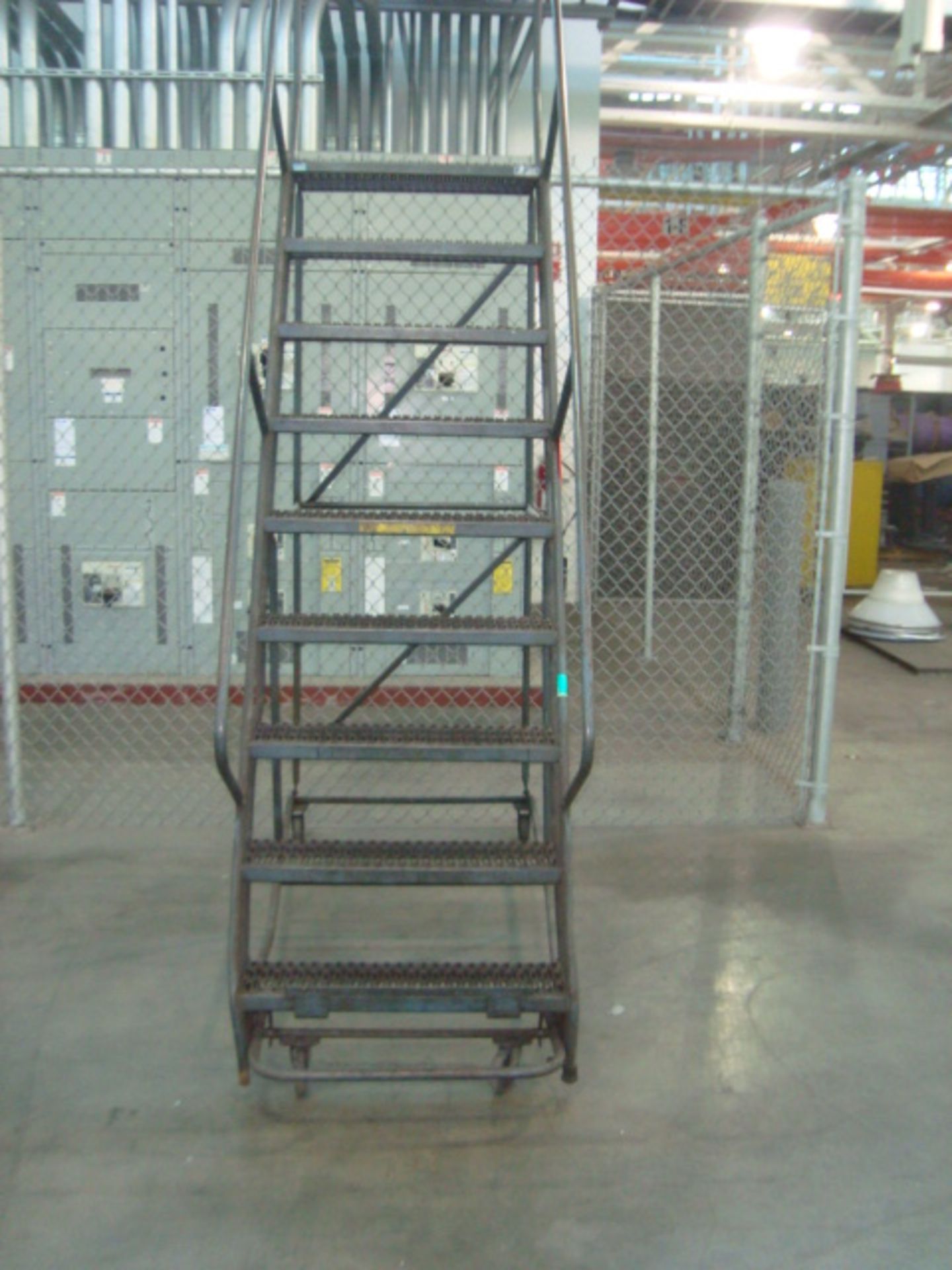 Mobile 9-Step Staircase Ladder. (Column H-7 Machine Shop Area) - Image 2 of 4