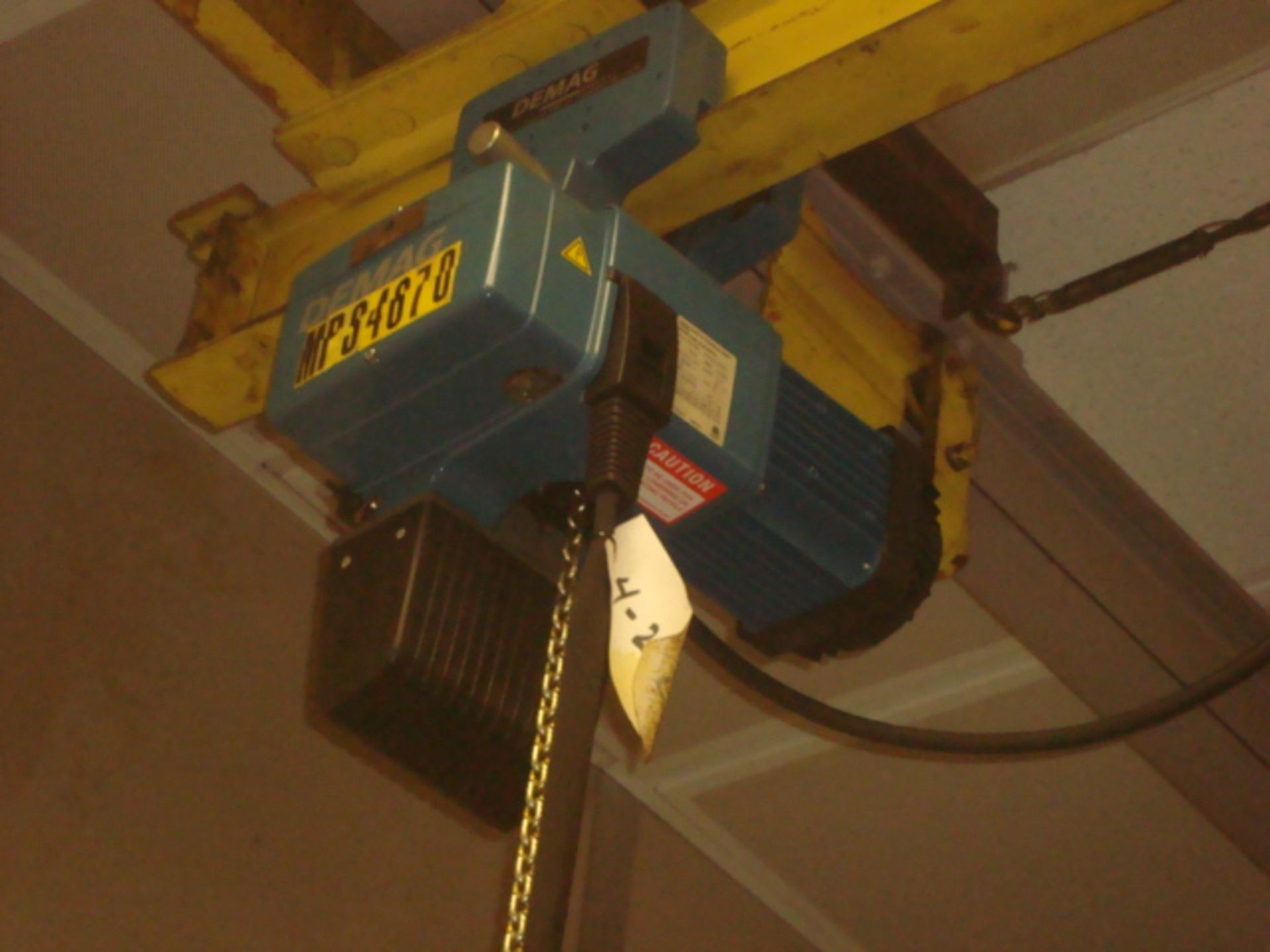 Approx. 16' ft. 1/2-Ton Capacity Bridge Crane With DeMag 1/2-Ton Capacity Electric Chain Hoist. (CMM - Image 2 of 6