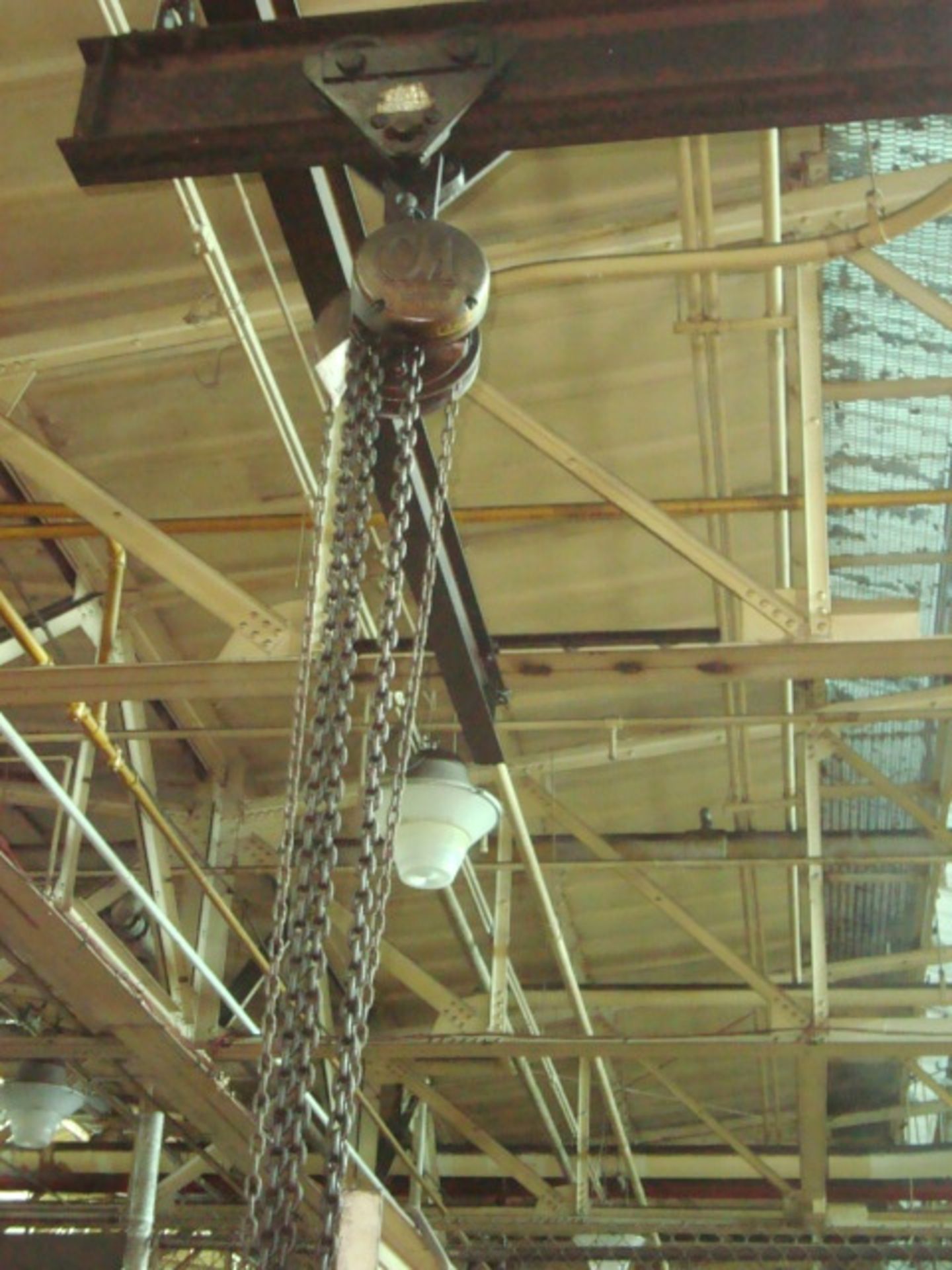 Approx. 21' ft. Span 4-Ton Capacity Bridge Crane With (Qty 2) 2-Ton Capacity Chain Falls Hoists. ( - Image 3 of 6