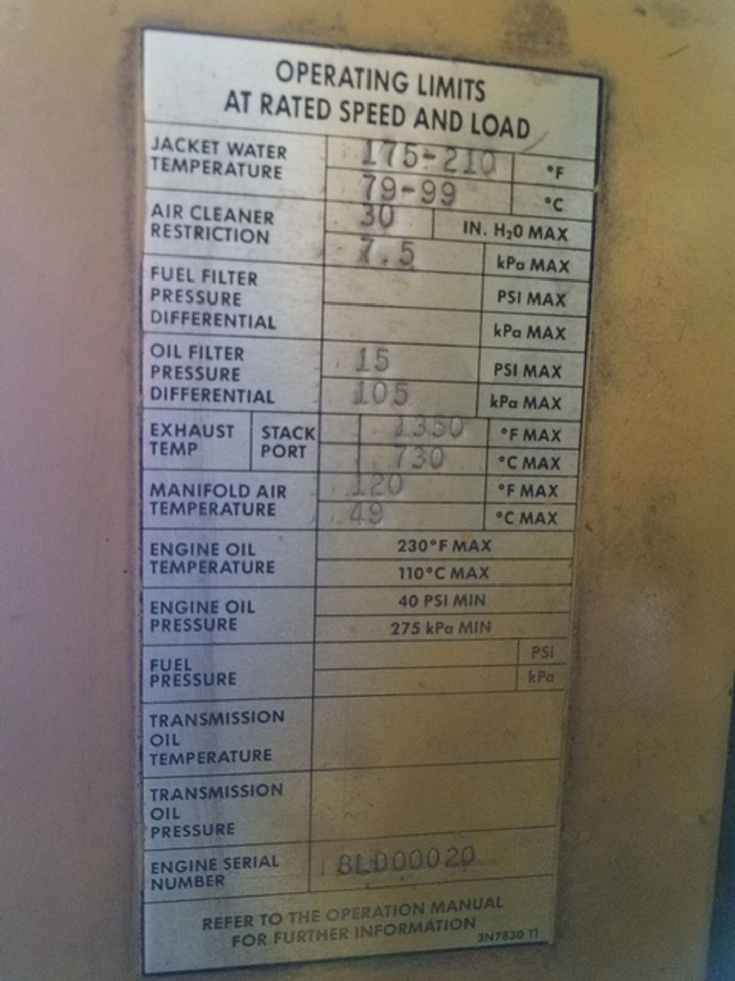 Caterpillar 3516 Generator Set, fuel natural gas, 962 KVA, 770 KW, rating .8 COS@ 60 Hertz, 3ph, 6 - Image 6 of 7