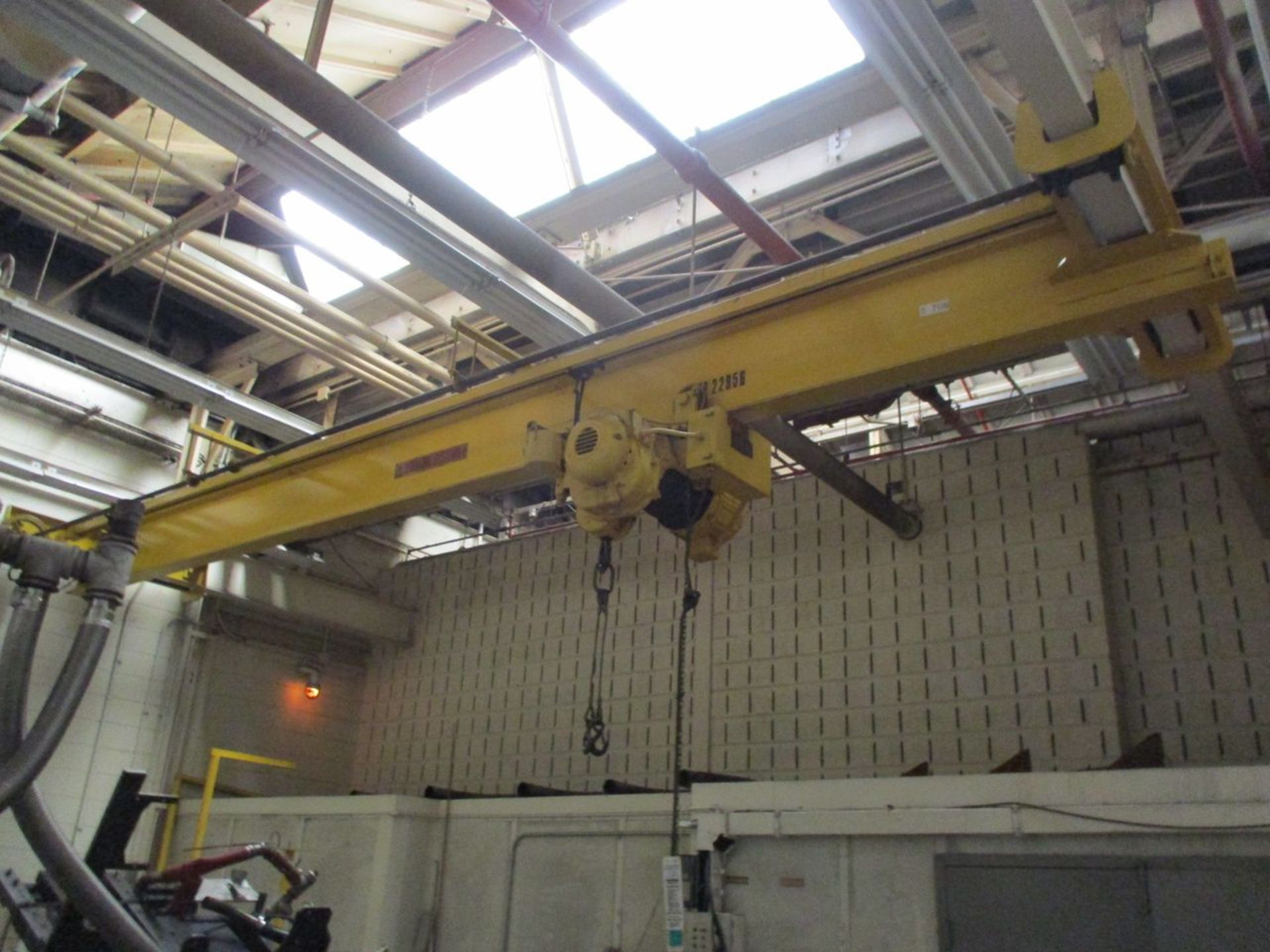 Handling System 5-Ton Single Grider Underslung Bridge Crane, Electric Cable Hoist, 24' Span, 20'