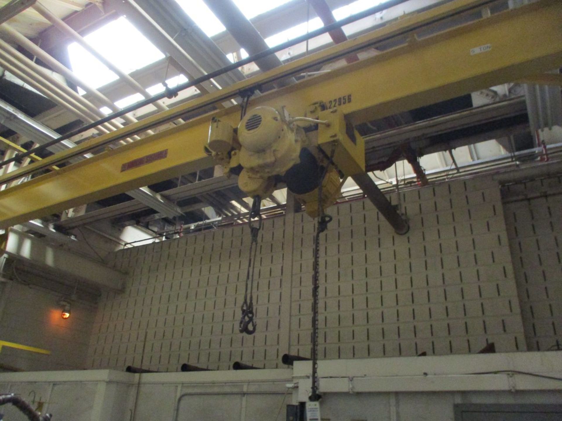 Handling System 5-Ton Single Grider Underslung Bridge Crane, Electric Cable Hoist, 24' Span, 20' - Image 2 of 2