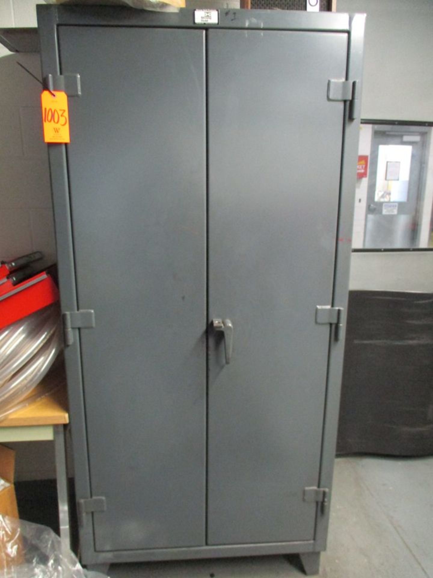 Strong Hold 2-Door Heavy Duty Storage Cabinet, 36" x 24" x 6' (Prep Room Near Door 9)