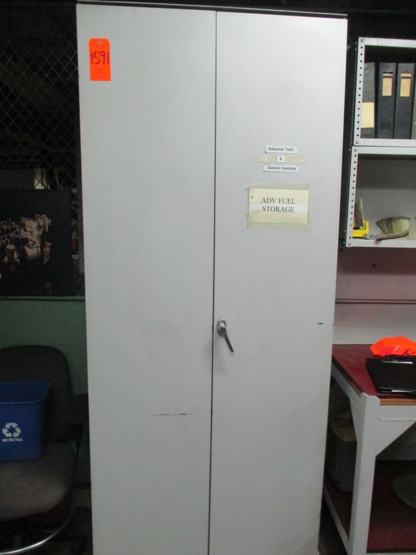 2-Door Metal Storage Cabinet, 36" X 20" X 88" (Basement CY-68 Cage 7)