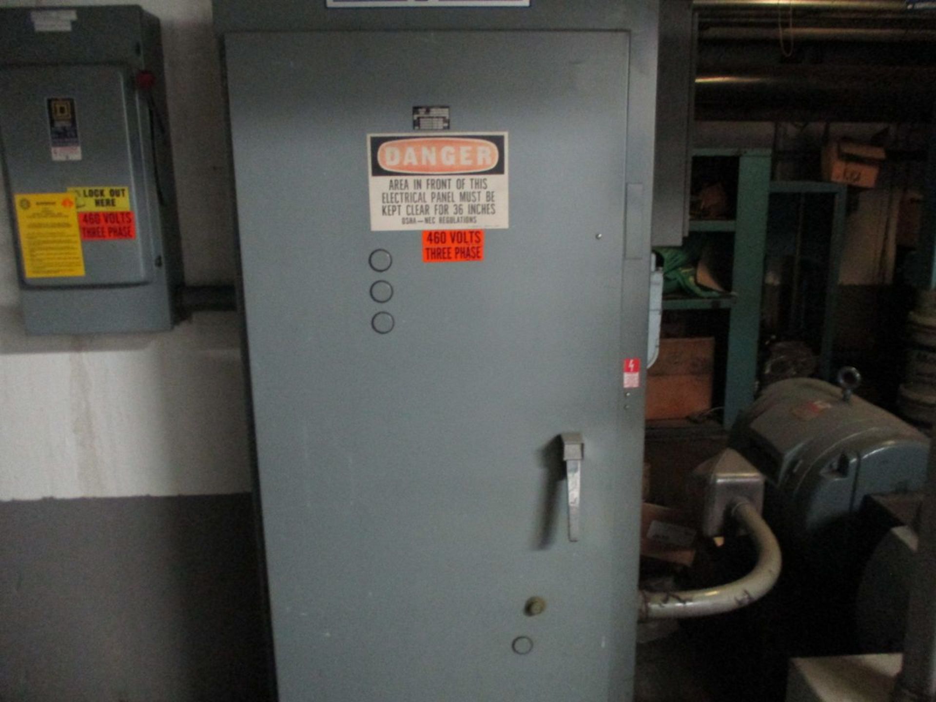 GE 5CD505G211 100HP Kinamatic DC Generator, S/N EB1-1302 with GE 125 HP Induction Motor, Square D - Image 2 of 3