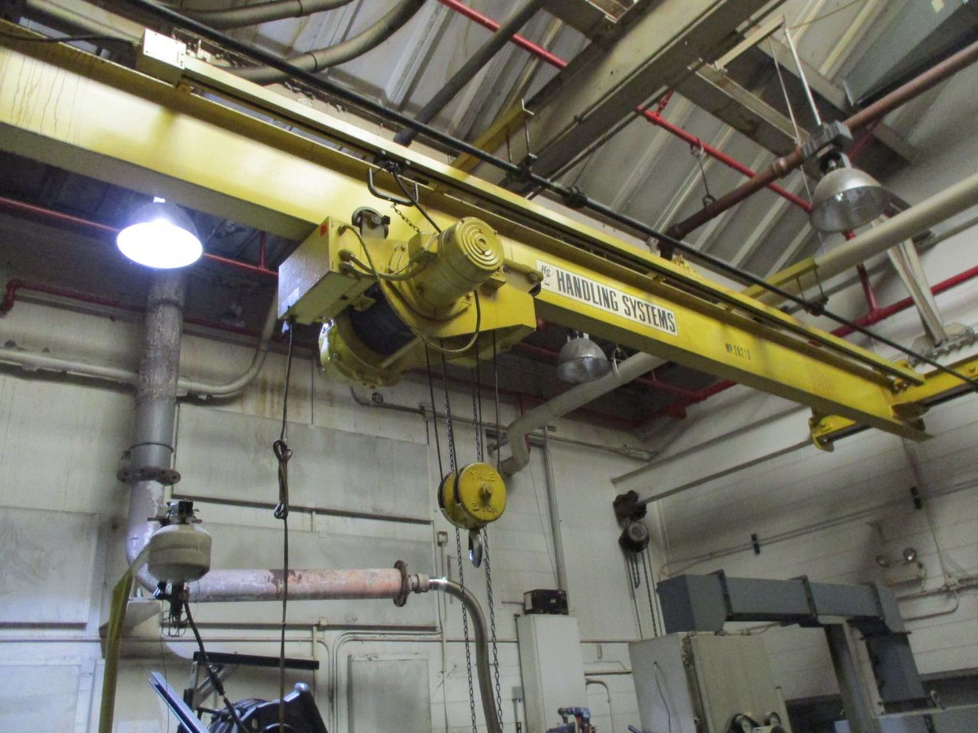 Handling System 5-Ton Single Grider Underslung Bridge Crane, Electric Cable Hoist, 24' Span, 20'