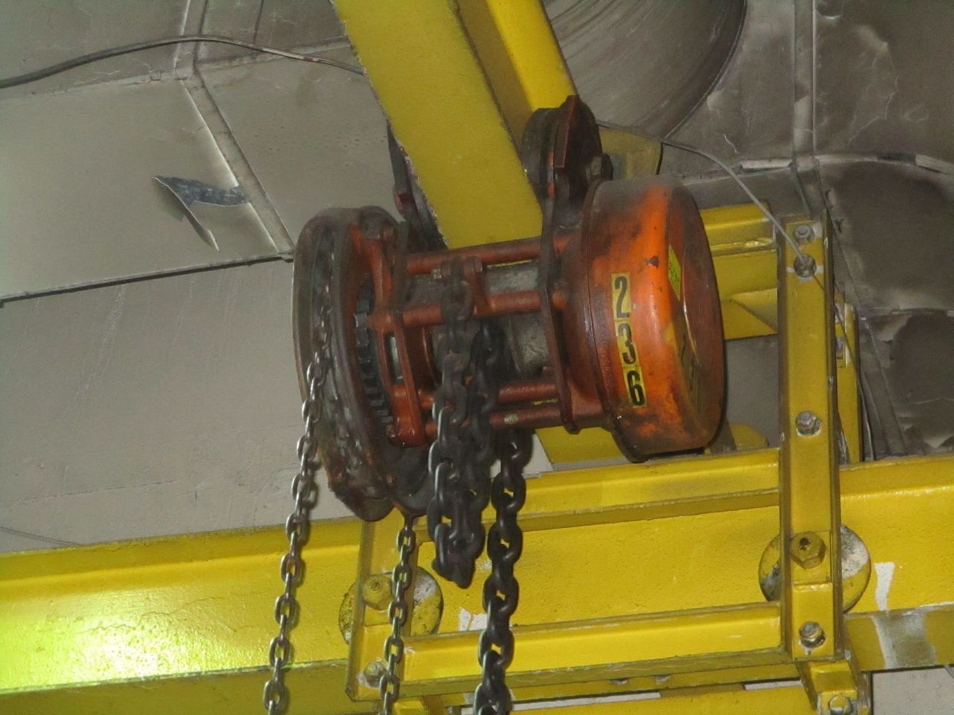 Yale 3-Ton Manual Chain Hoist with Monorail (Cell 31)