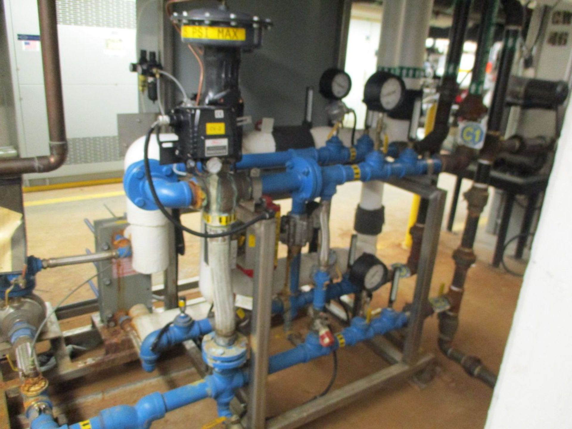 Variable Temperature Water Engine Test Skid with Pump, Valves, Heat Exchanger, Piping on Skid and - Image 3 of 3