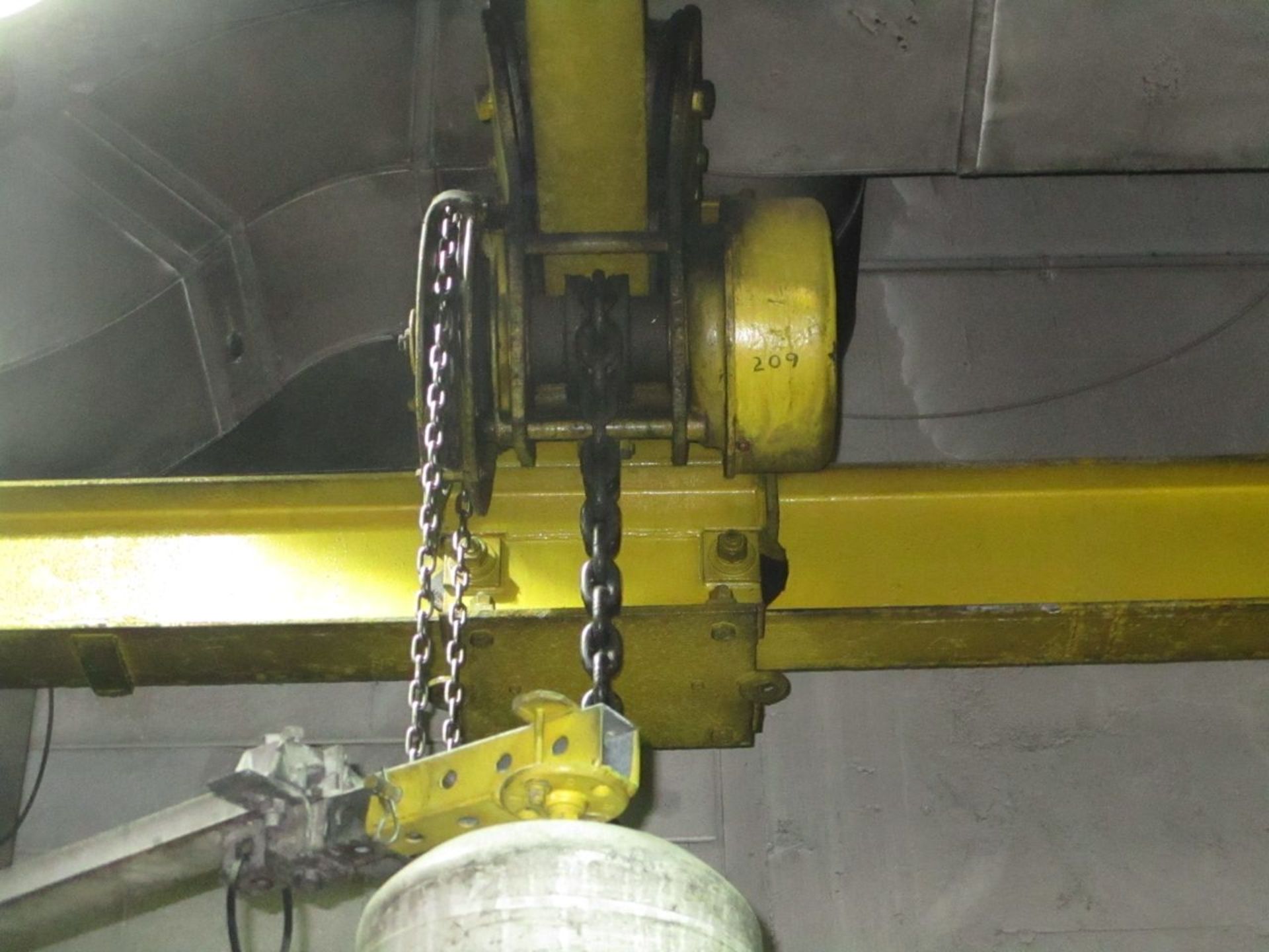 Yale 3-Ton Manual Chain Hoist with Monorail (Cell 28)