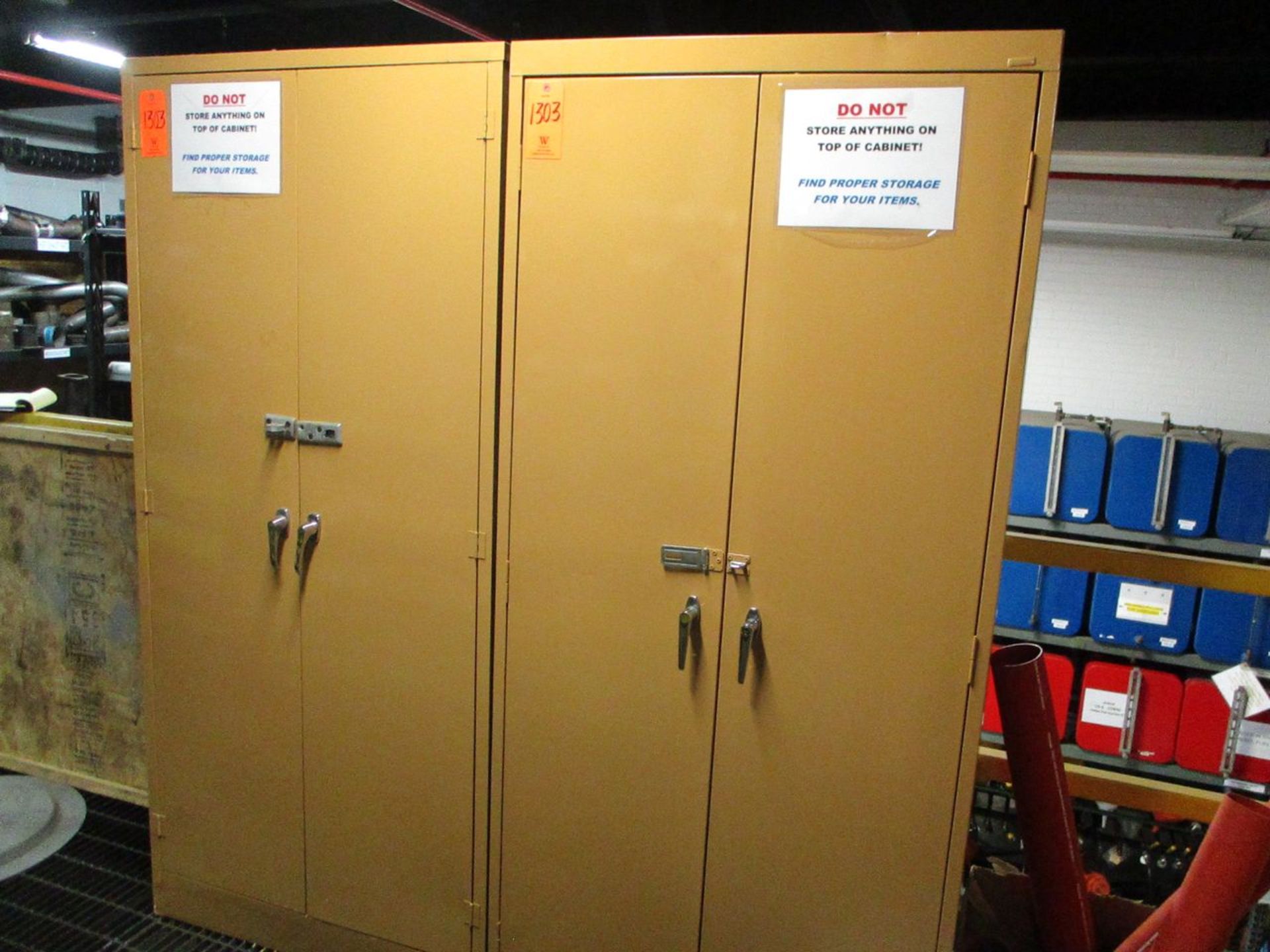 (3) 2-Door Storage Cabinet (Oil Room - Mezzanine BZ 76) - Image 2 of 2