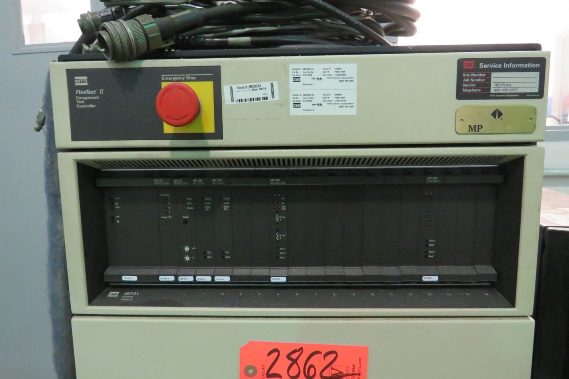 MTS FlexTestII Component Test Controller to Include: Mdl. 497.01 Analog Chasis, Mdl. 497.34 - Image 2 of 2